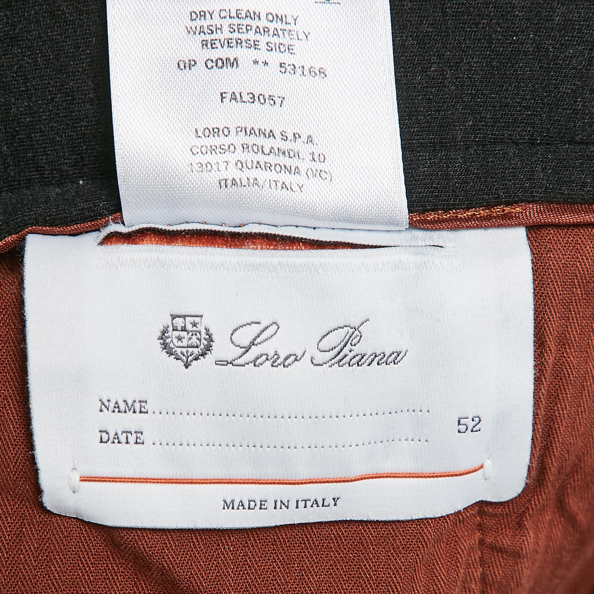 Loro Piana Grey Wool Jersey Trousers XL 