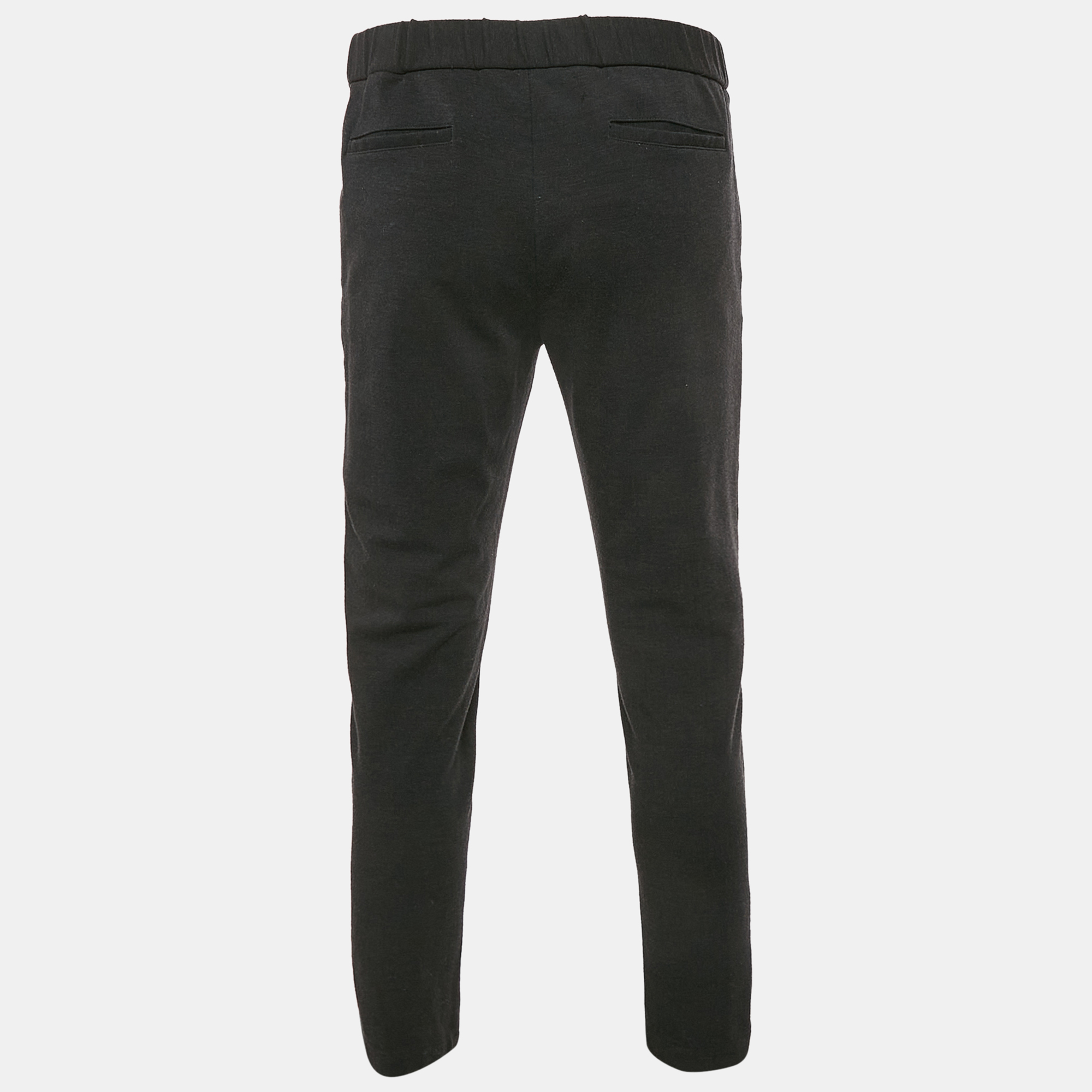 Loro Piana Grey Wool Jersey Trousers XL 