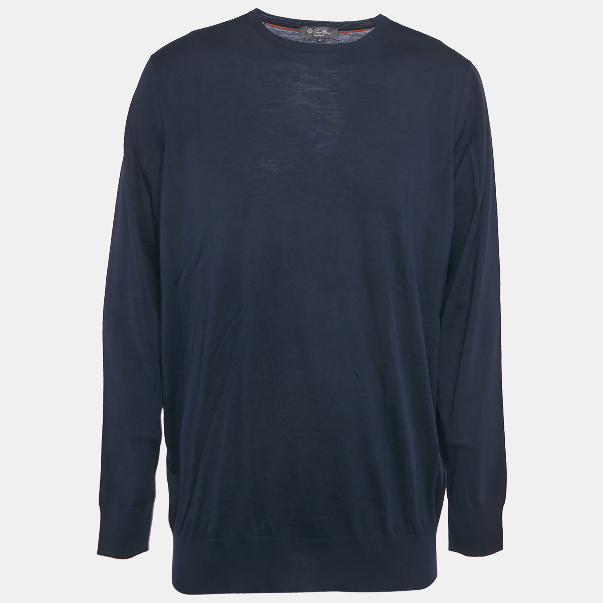 

Loro Piana Navy Blue Wool Crew Neck Sweater 4XL