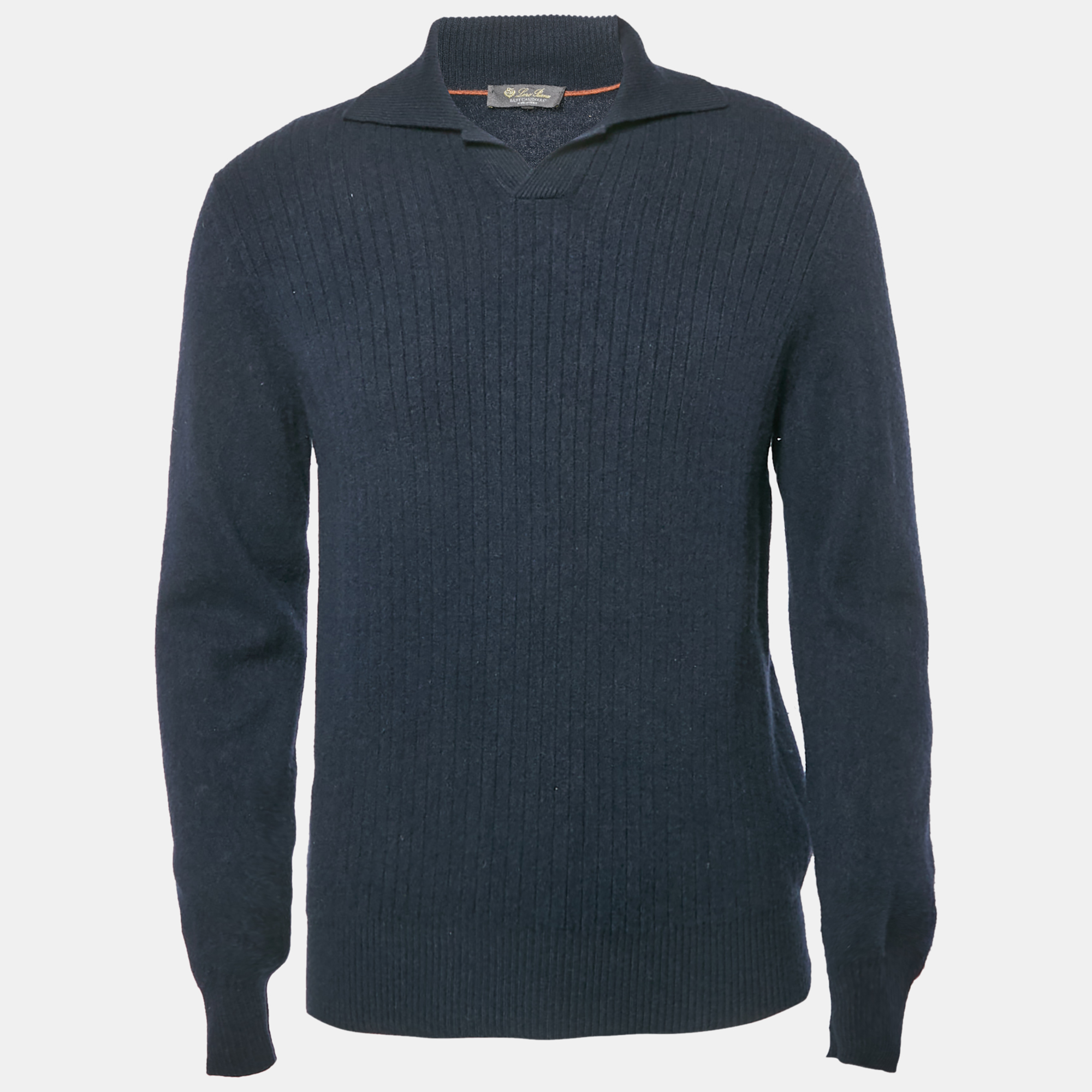 

Loro Piana Navy Blue Cashmere Long Sleeve Sweater XL