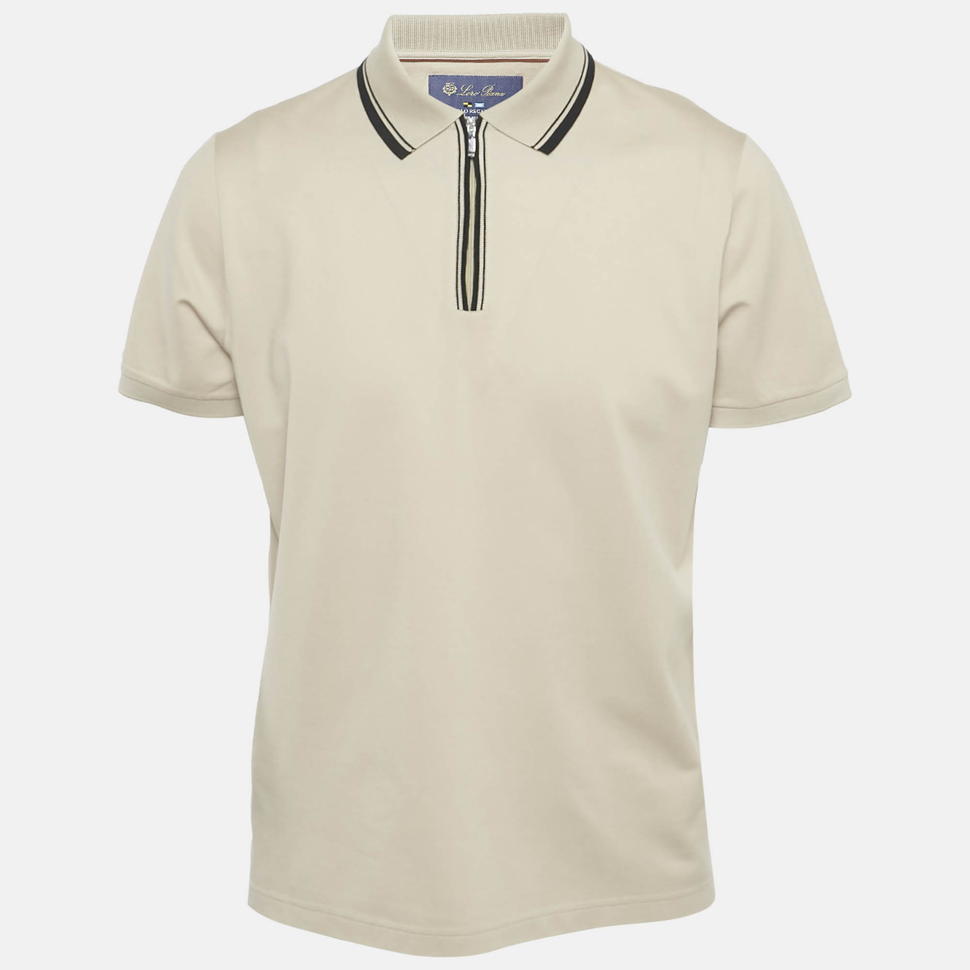 

Loro Piana Beige Cotton Regatta Polo T-Shirt L