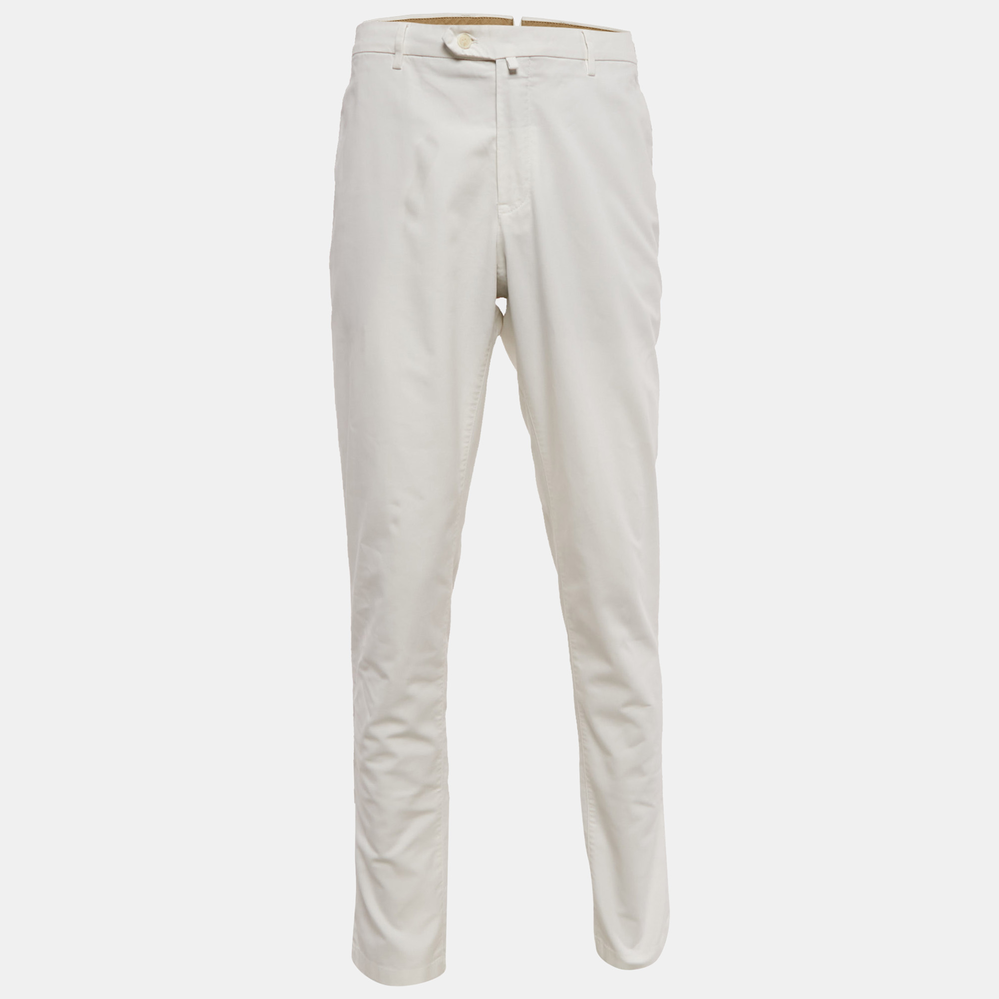

Loro Piana White Cotton Chino Trousers XL