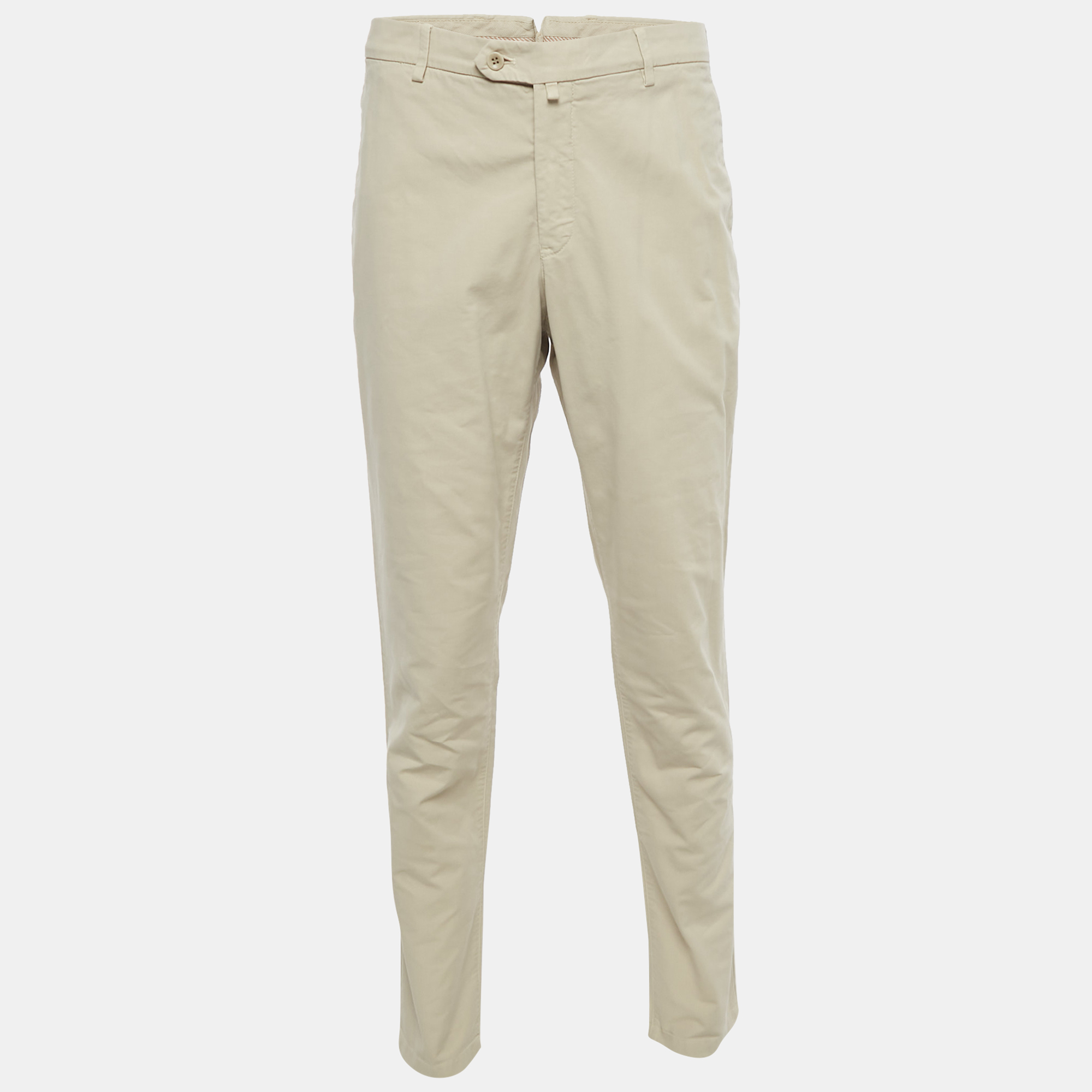 

Loro Piana Beige Cotton Tailored Trousers XXL