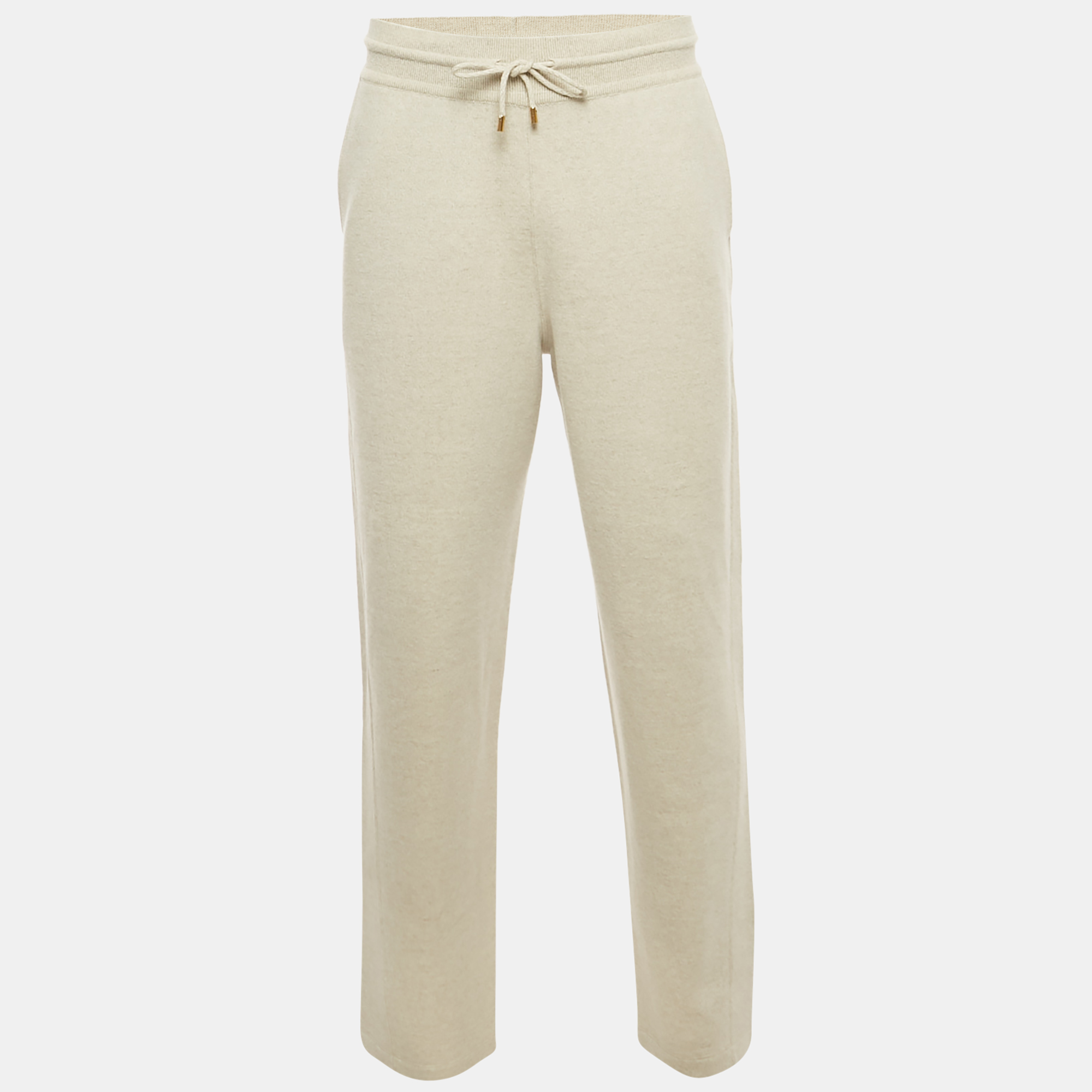 

Loro Piana Grey Hemp Rib Knit Sweatpants L