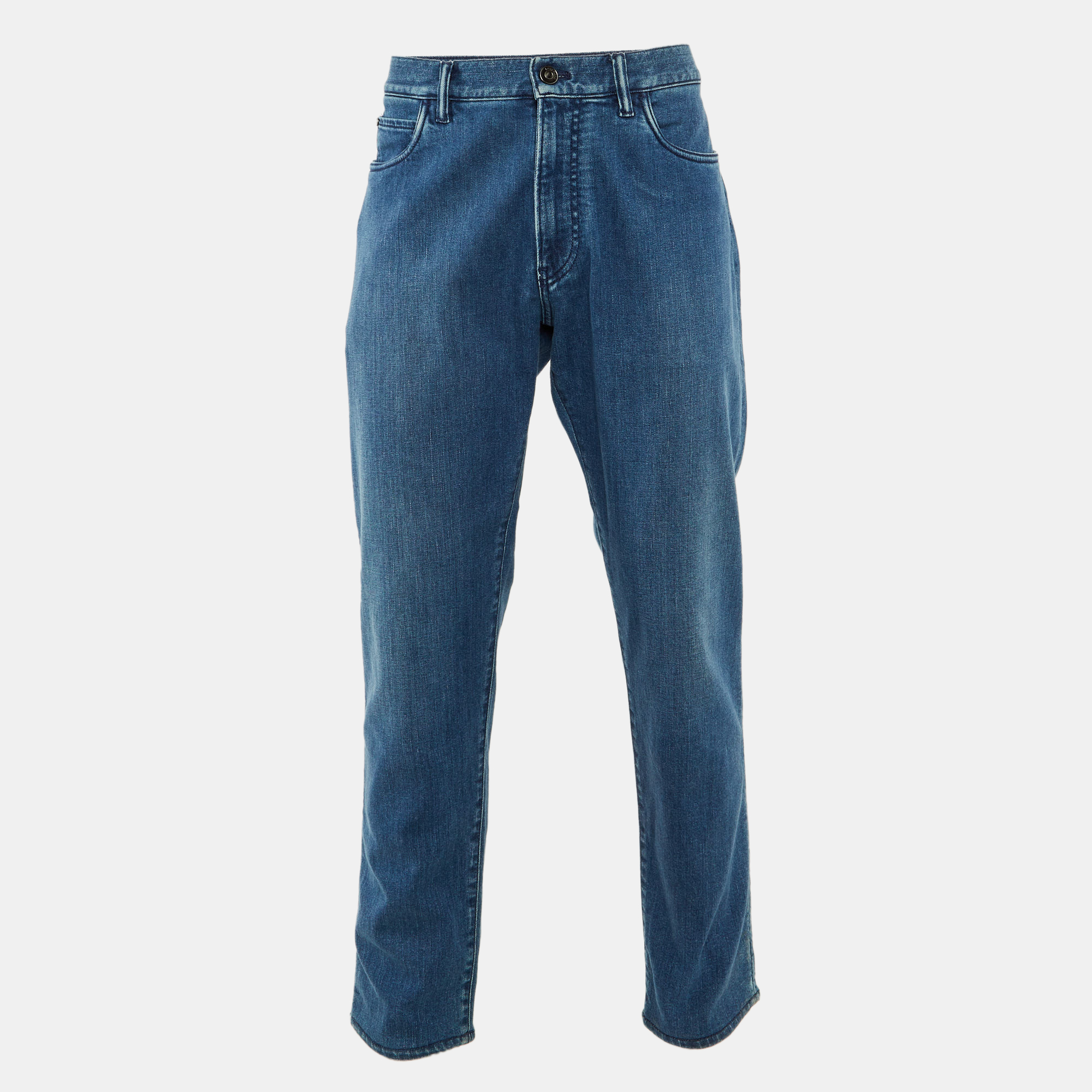 

Loro Piana Blue Kurashiki Denim Doccio Jeans XXL Waist 38"
