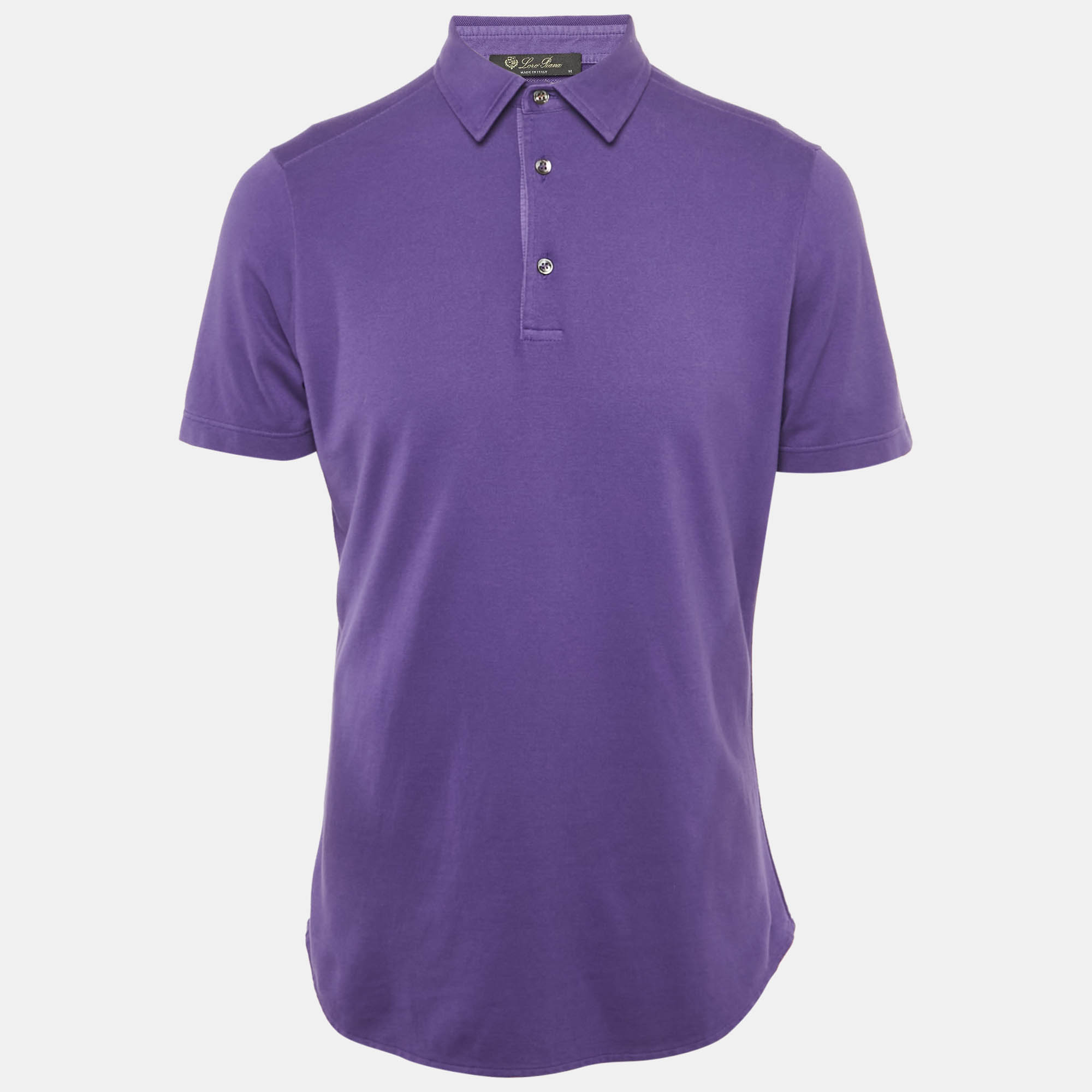 

Loro Piana Purple Cotton Polo T-Shirt M