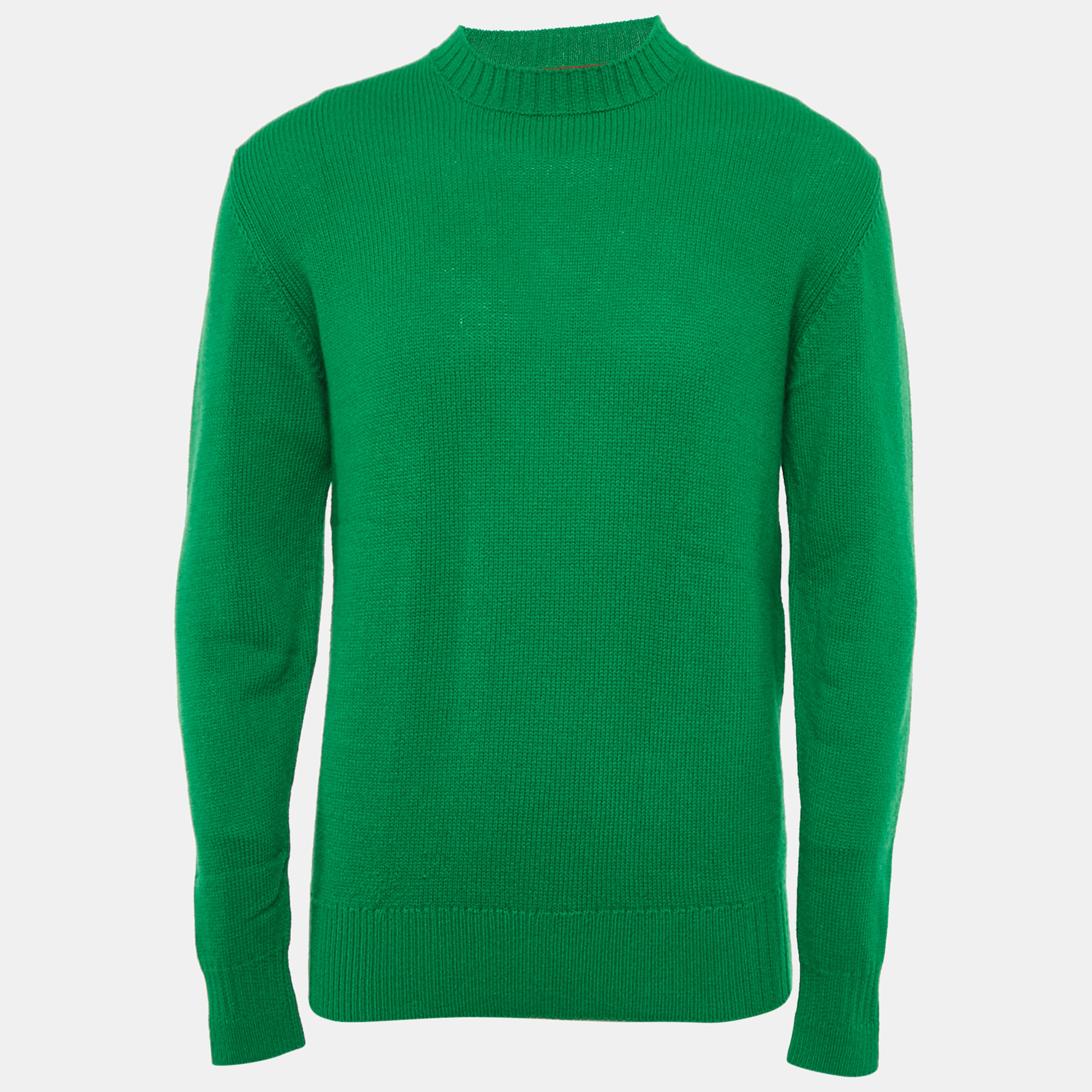 

Loro Piana Green Cashmere Knit Crewneck Sweater L