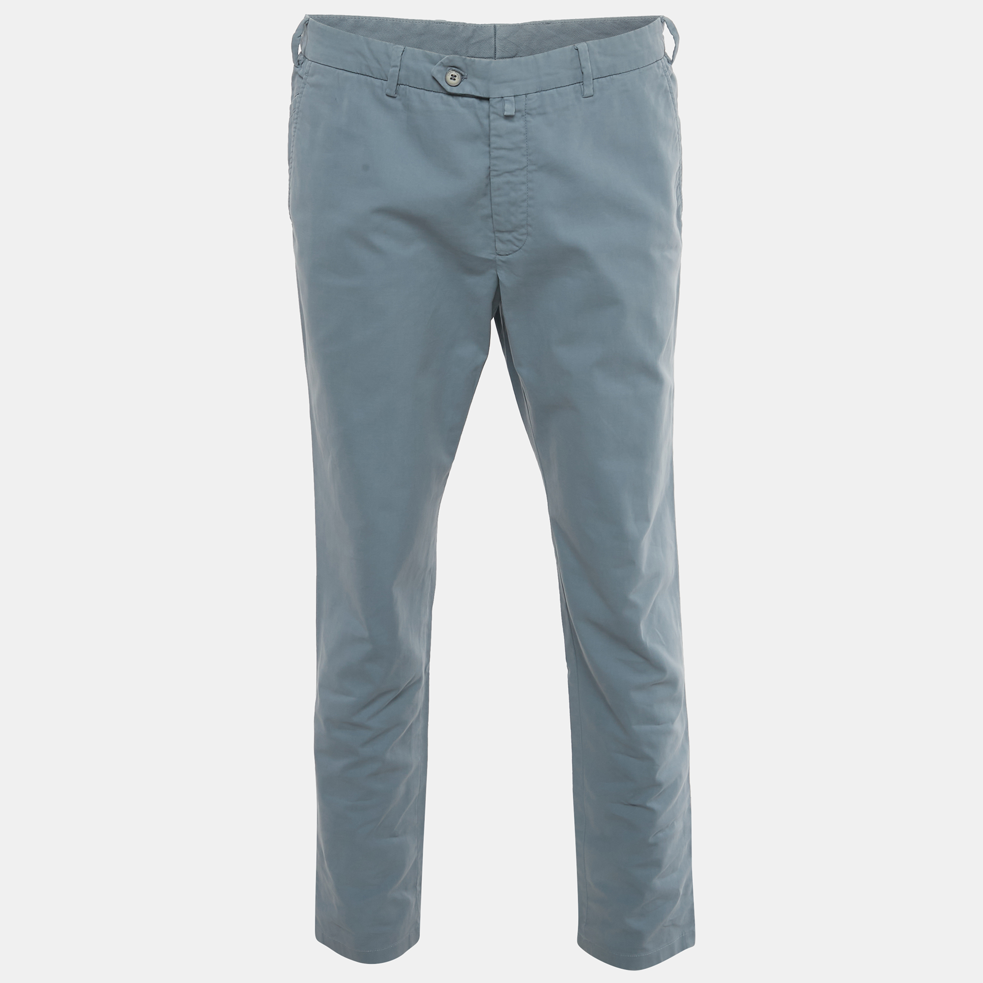 

Loro Piana Grey Cotton Formal Trousers XL