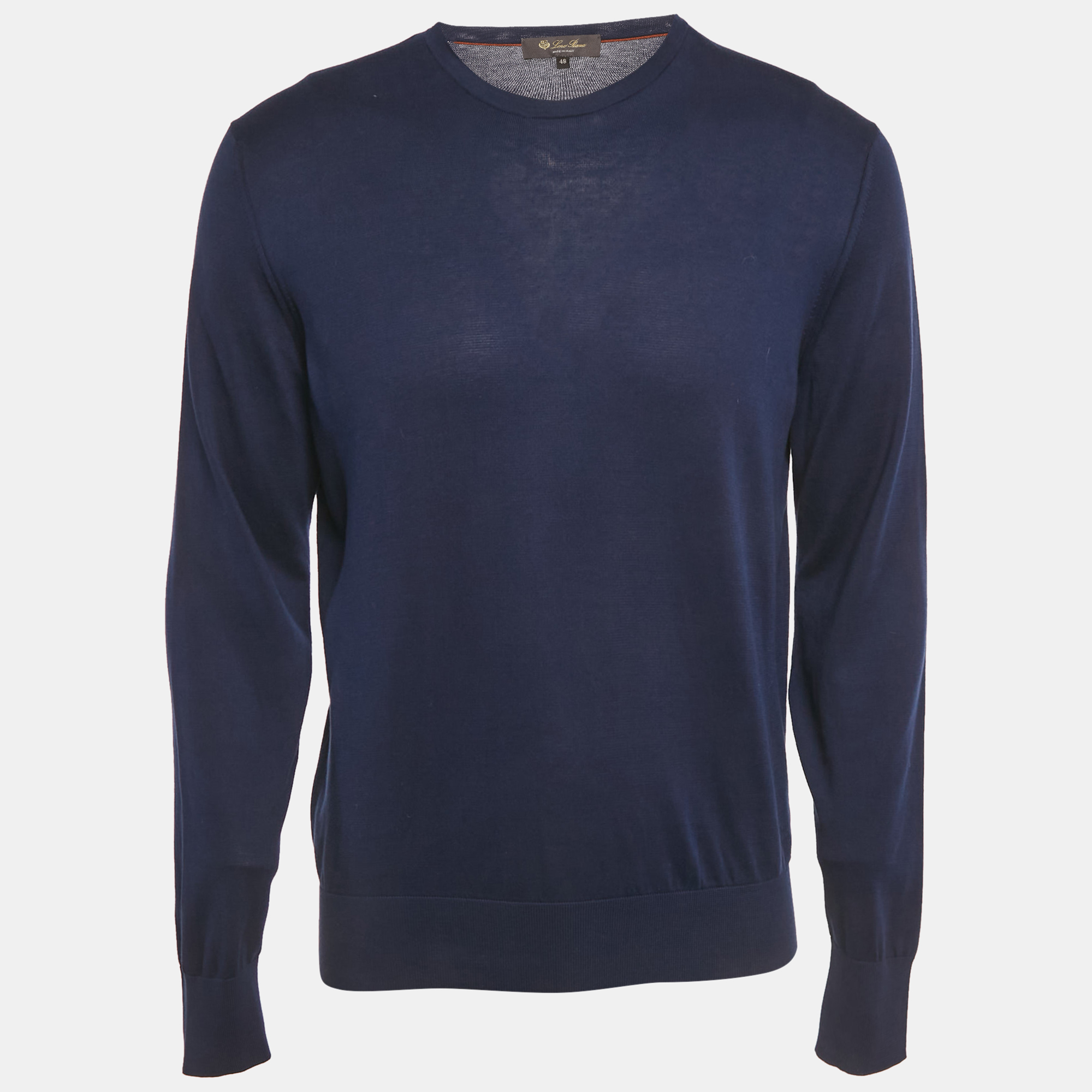 

Loro Piana Blue Cotton Knit Crewneck Sweater M