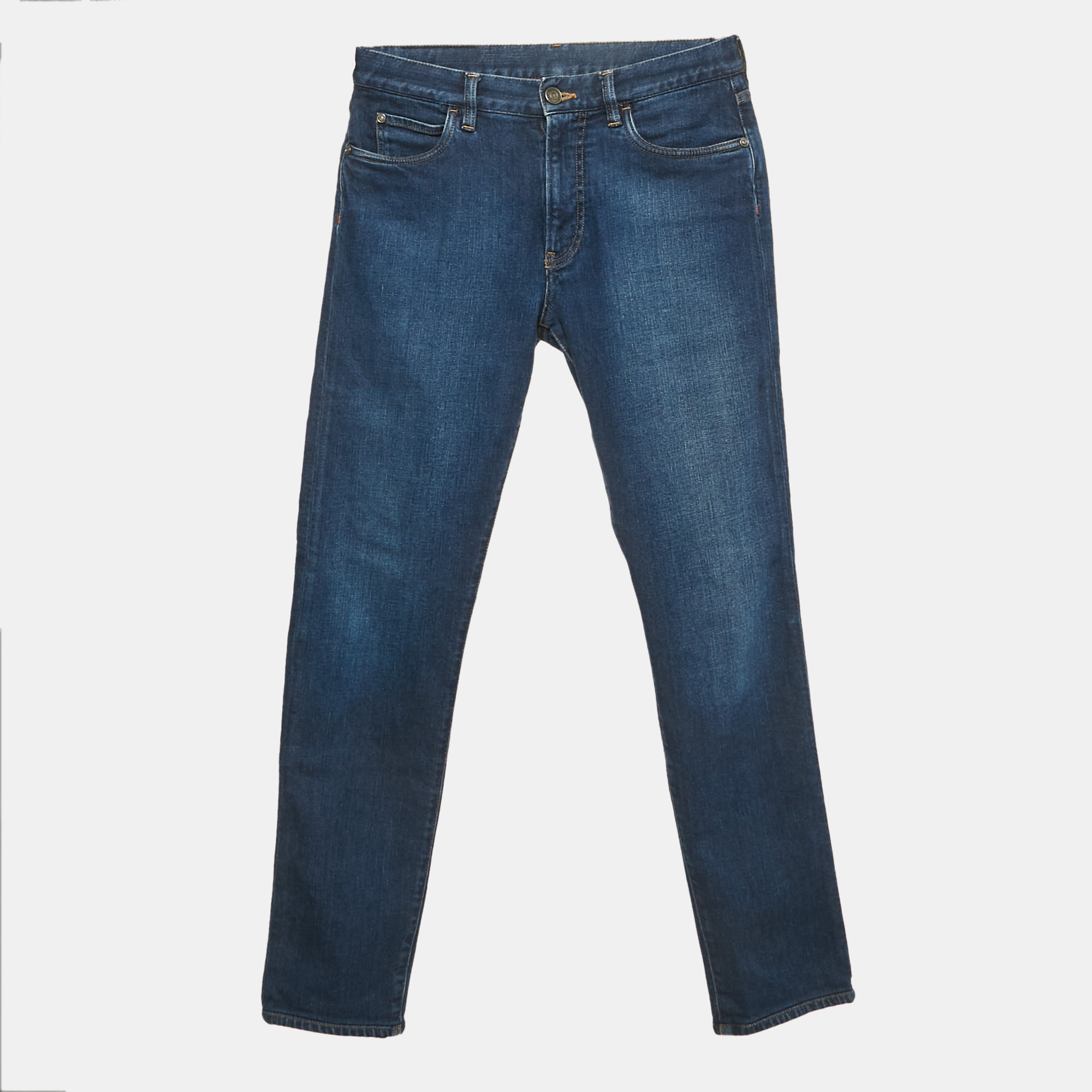 

Loro Piana Blue Cotton Regular Fit Jeans Waist M/Waist 31"