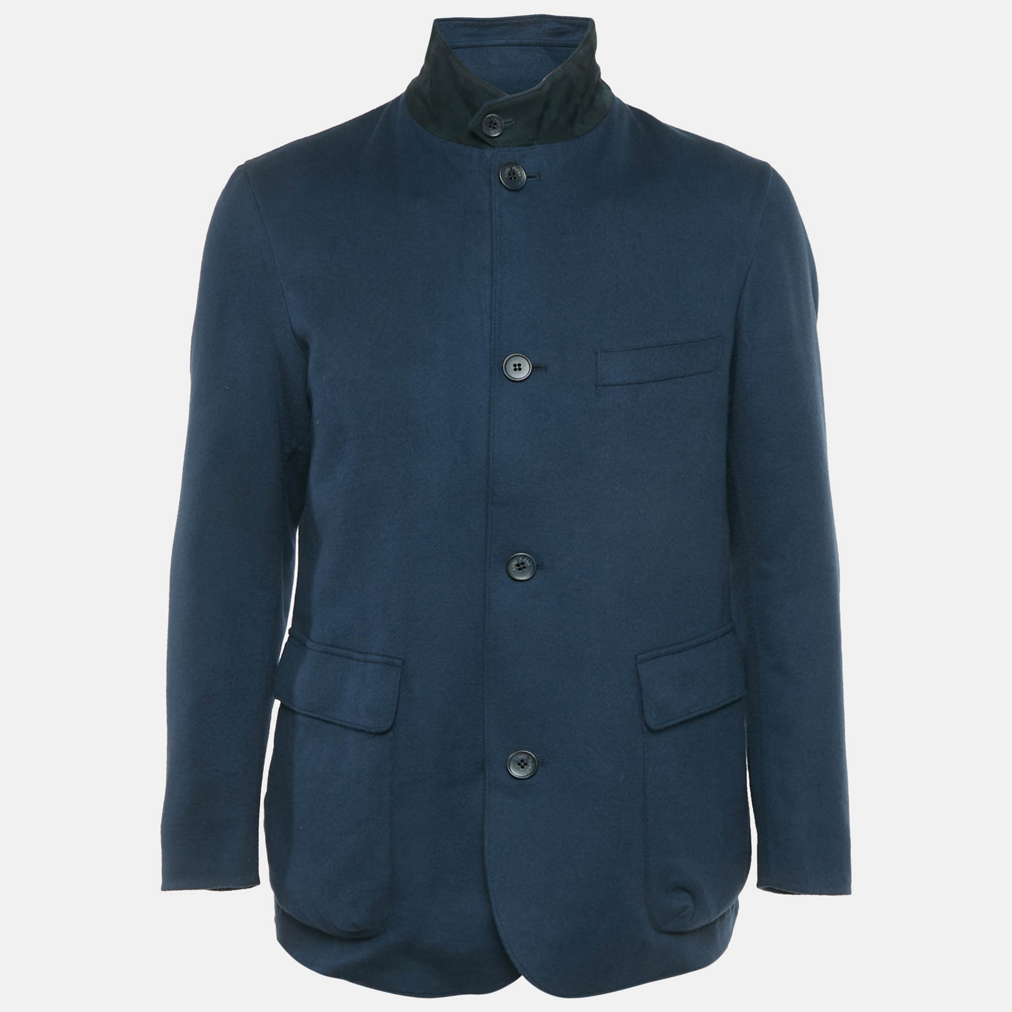 

Loro Piana Navy Blue Cashmere Zip Up Jacket Zip Up M