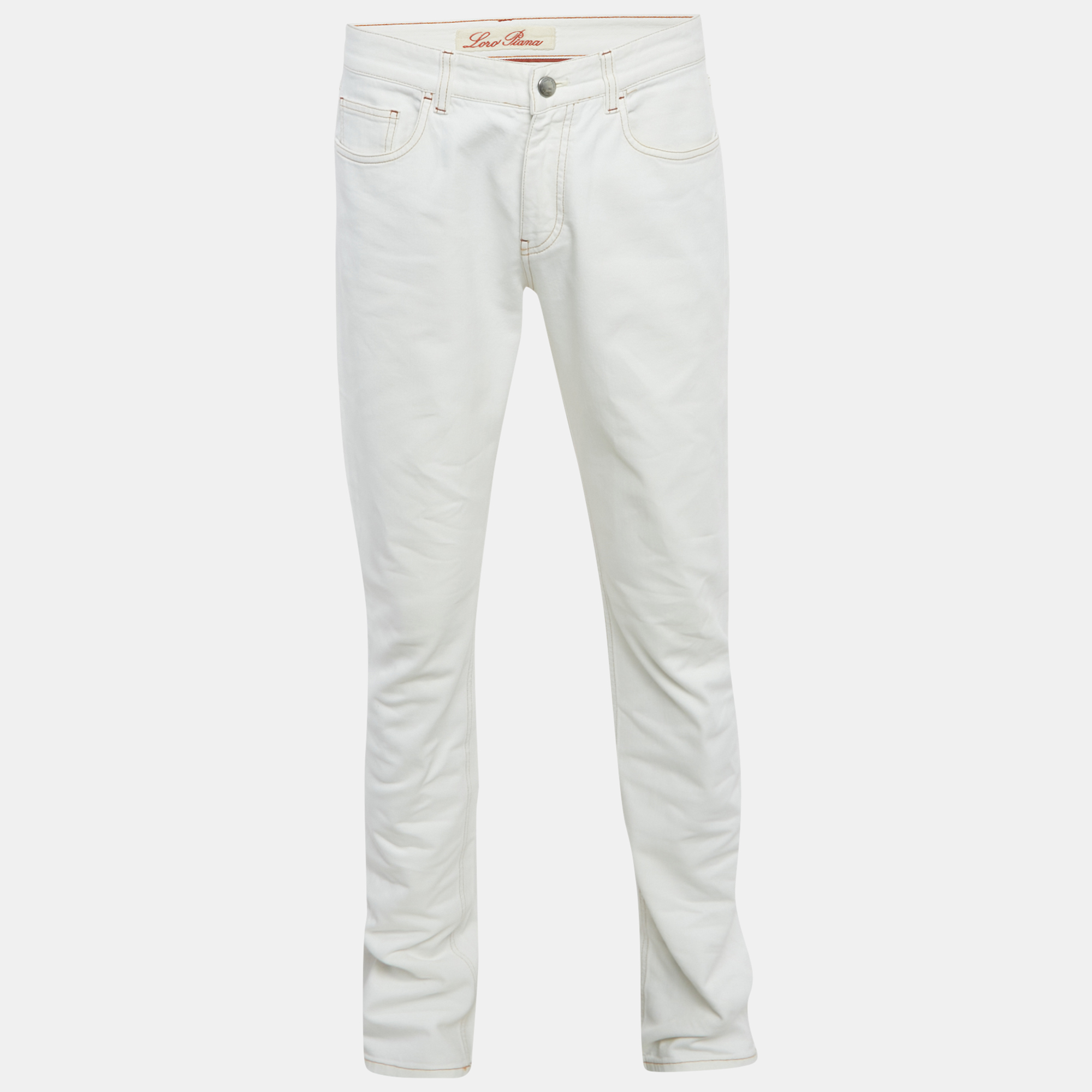 

Loro Piana White Denim Regular Fit Jeans M/Waist 33"