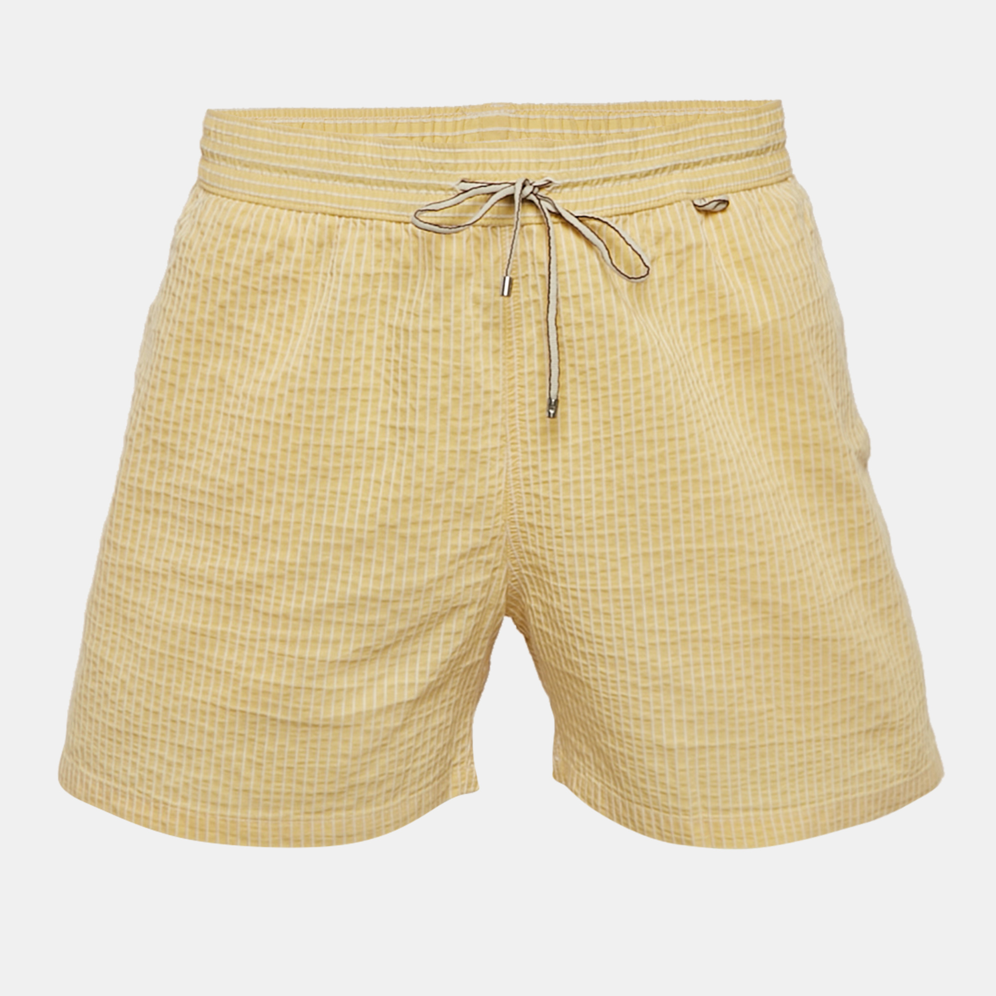

Loro Piana Yellow Striped Cotton Shorts XL