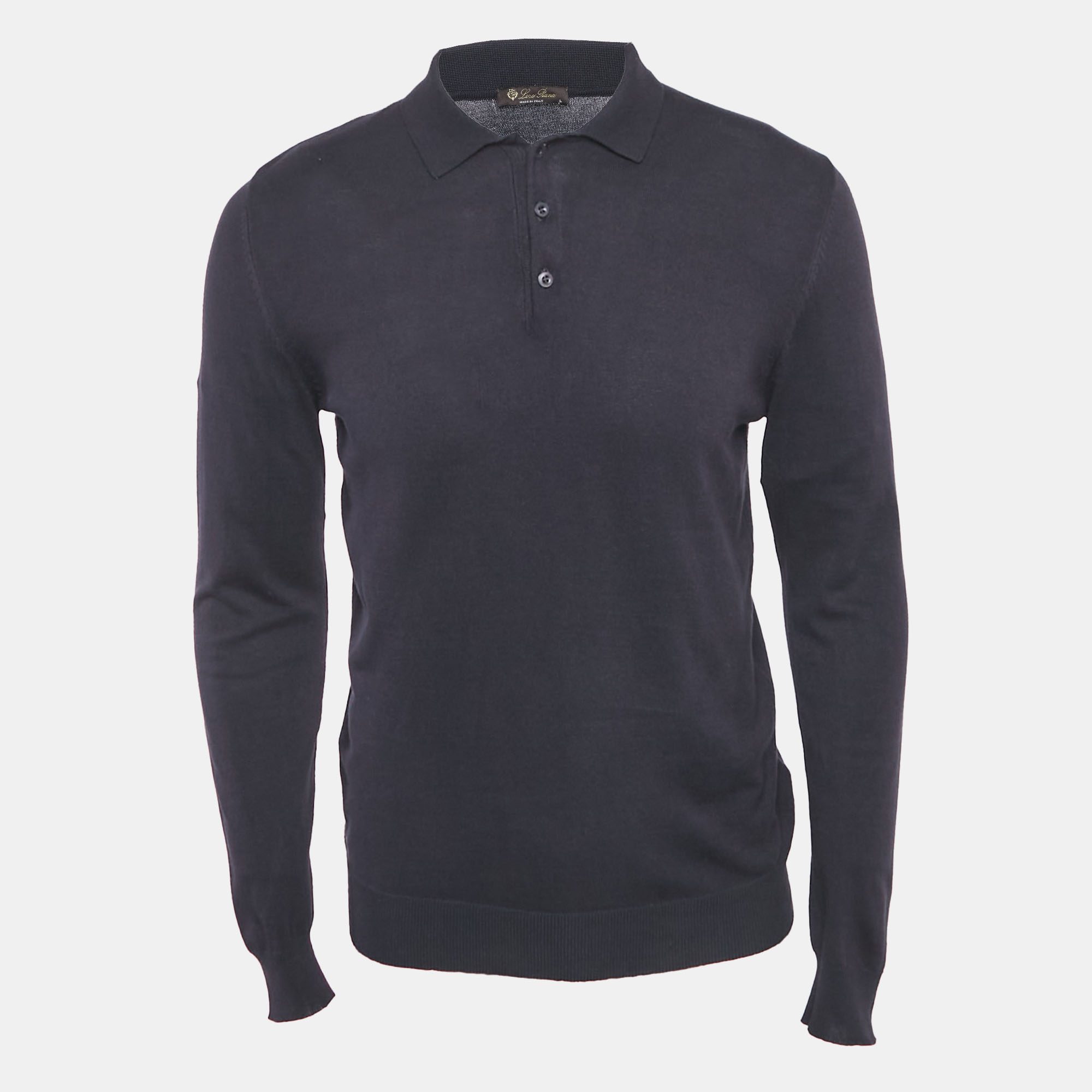 

Loro Piana Navy Blue Wool Knit Long Sleeve T-Shirt L