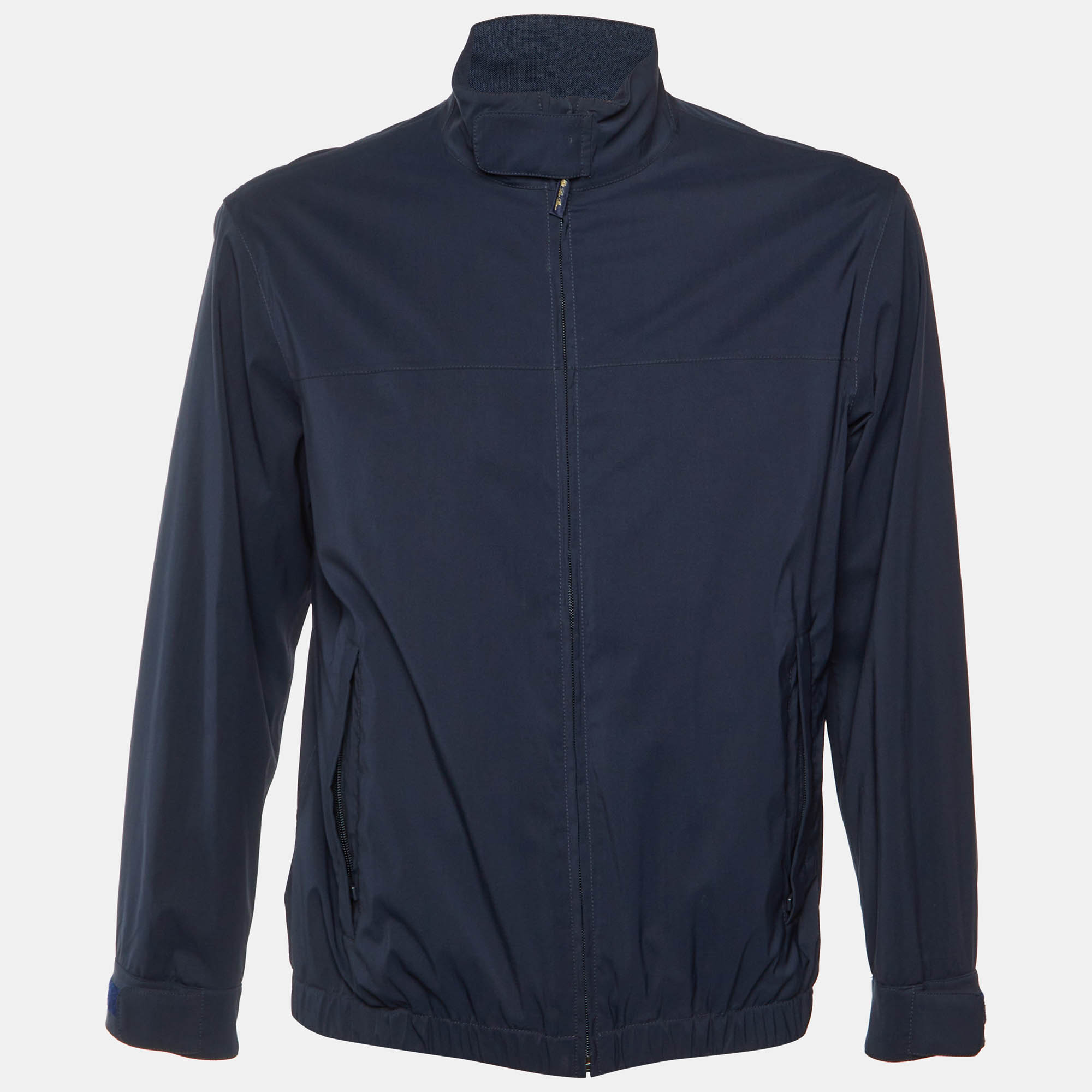 

Loro Piana Navy Blue Wool Blend Bomber Jacket M