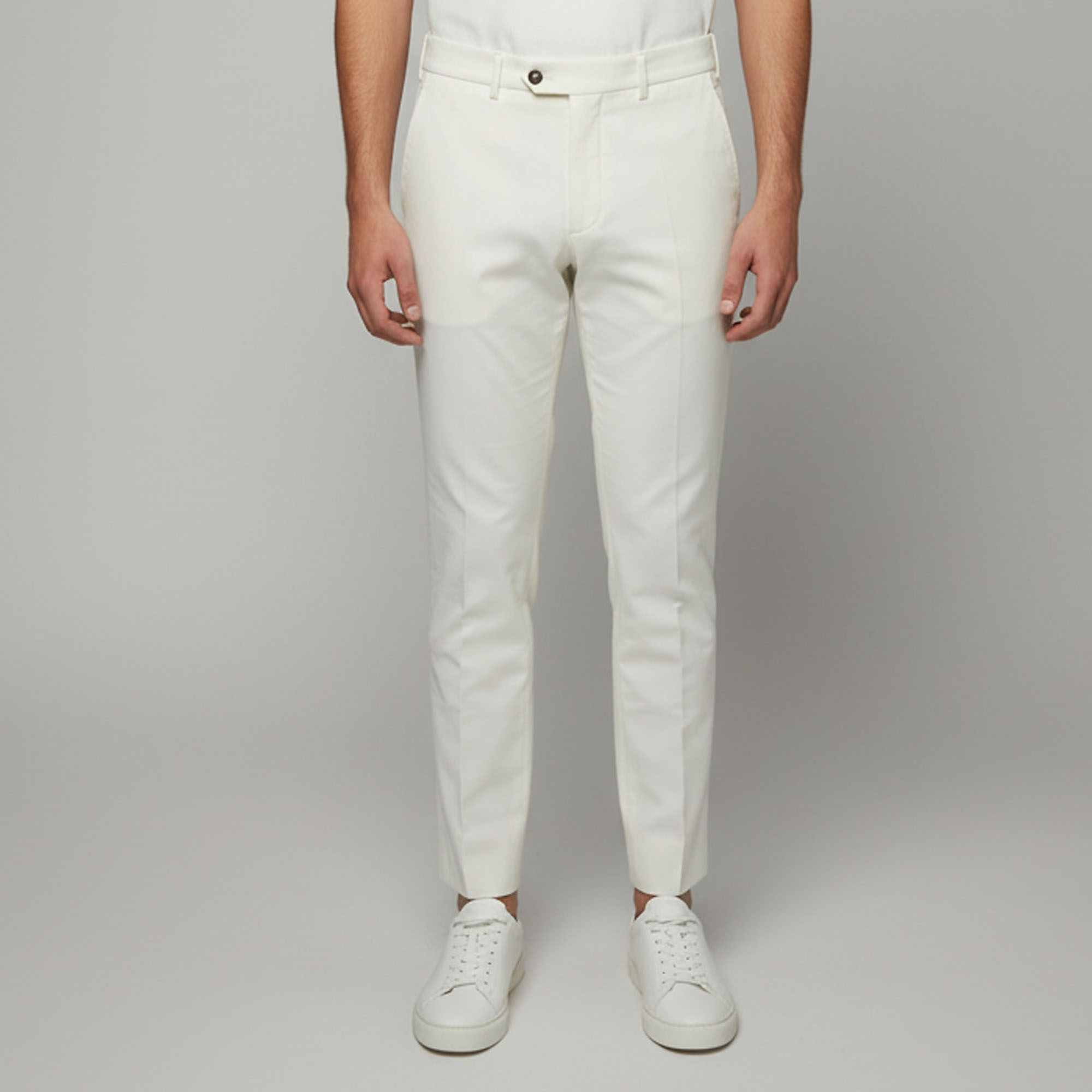 Pre-owned Loro Piana White Cotton Regular Fit Carlo Trousers Xl