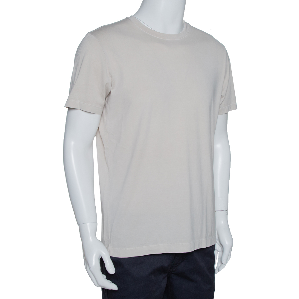 

Loro Piana Light Beige Cotton Crew Neck T-Shirt