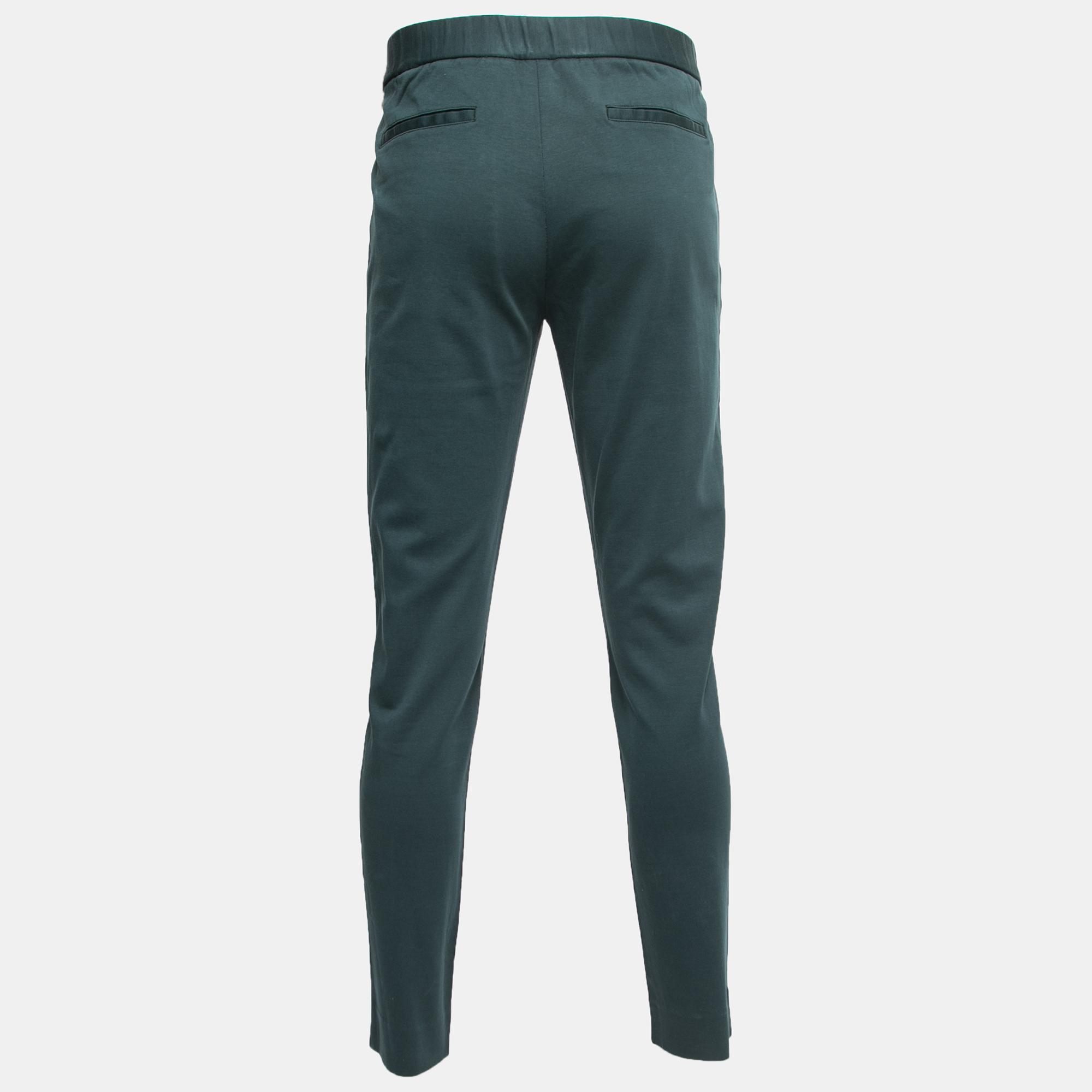 

Loro Piana Green Cotton Knit Trousers