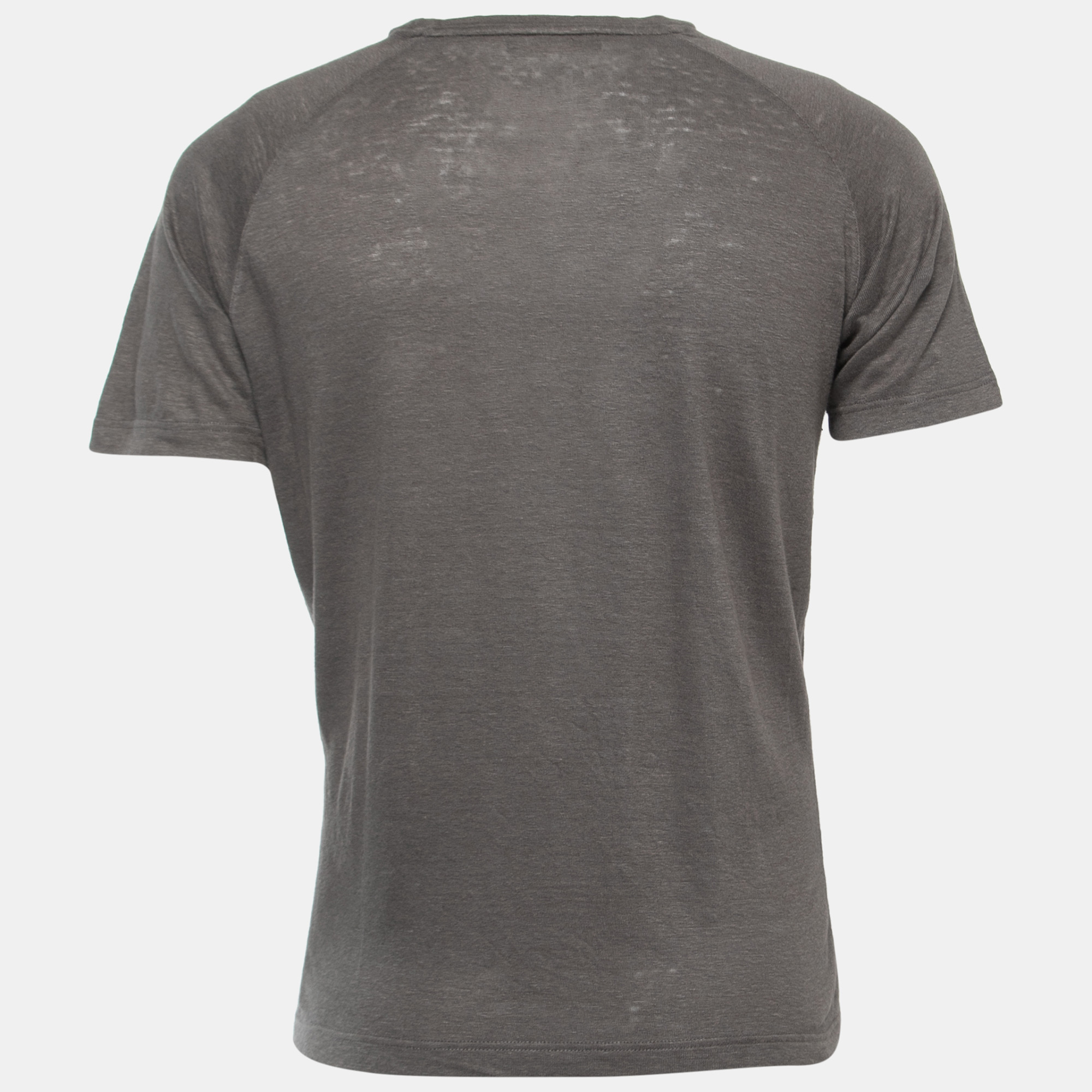 

Loro Piana Grey Linen Half Sleeve T-Shirt