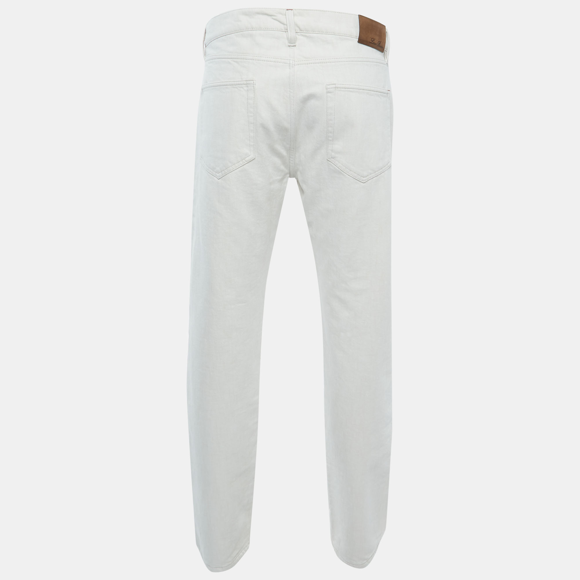 

Loro Piana White Denim Jeans  Waist 36