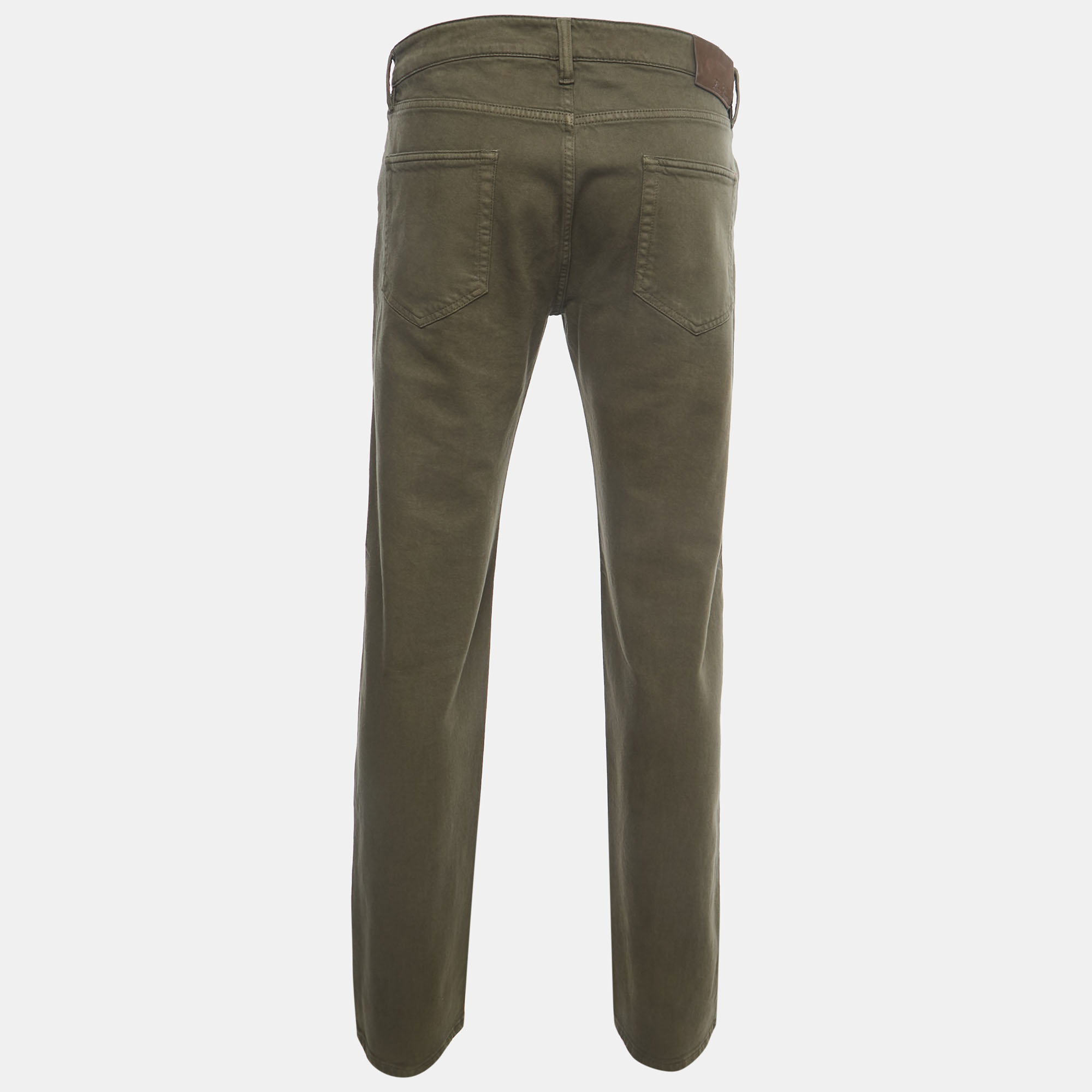 

Loro Piana Military Green Denim Jeans  Waist 36