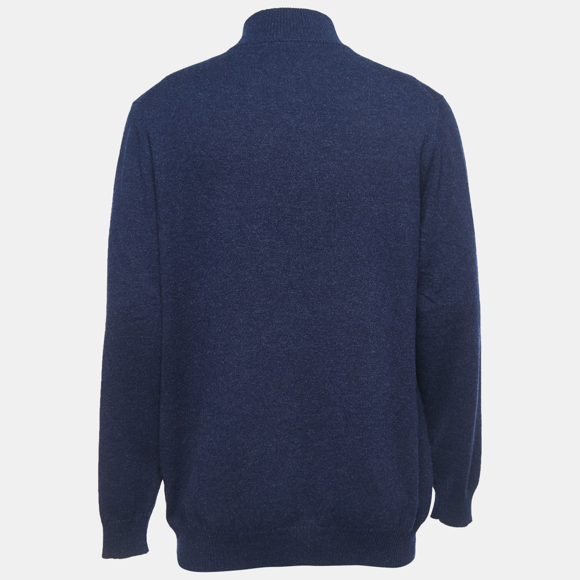 

Loro Piana Navy Blue Cashmere High Neck Sweater