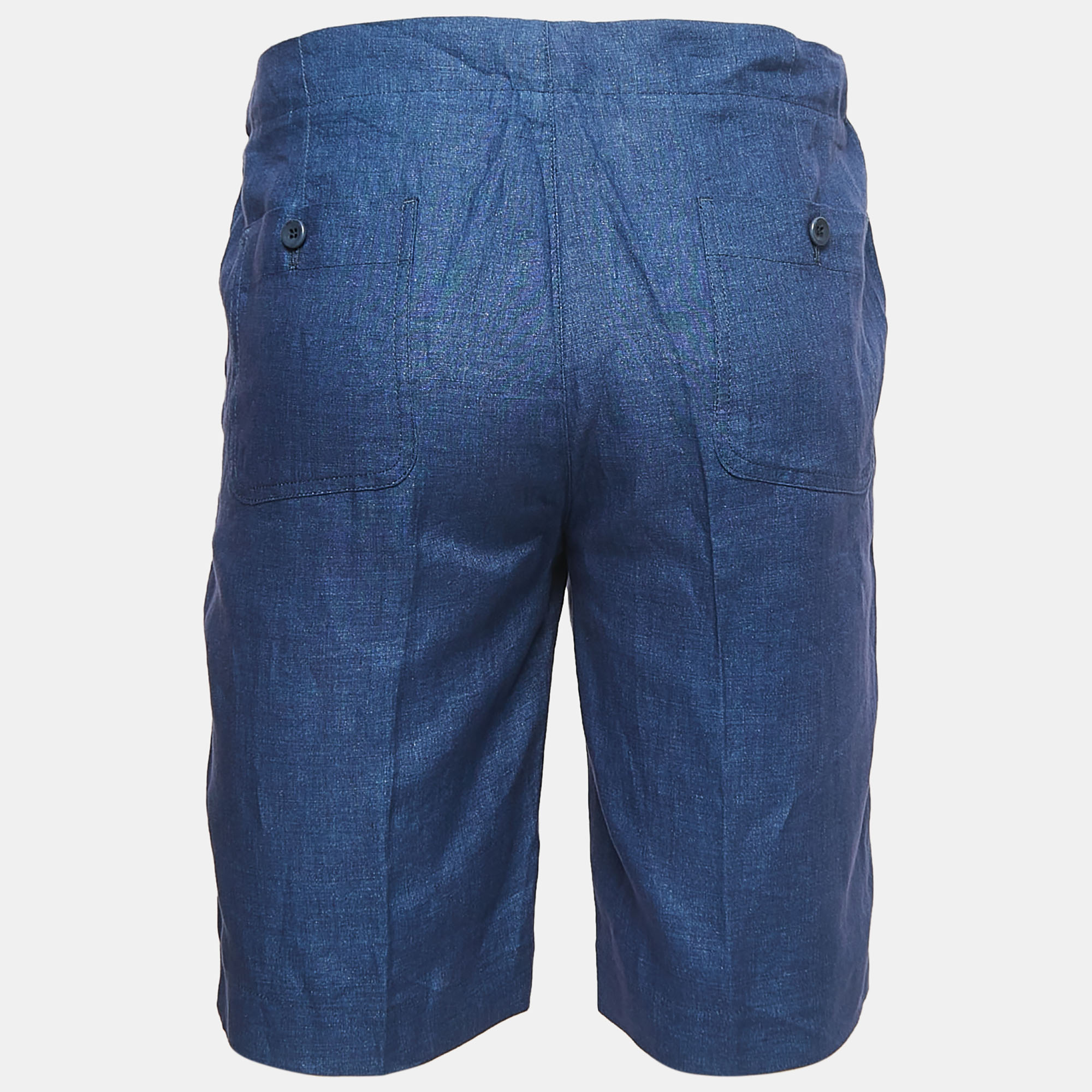 

Loro Piana Blue Linen Drawstring Shorts