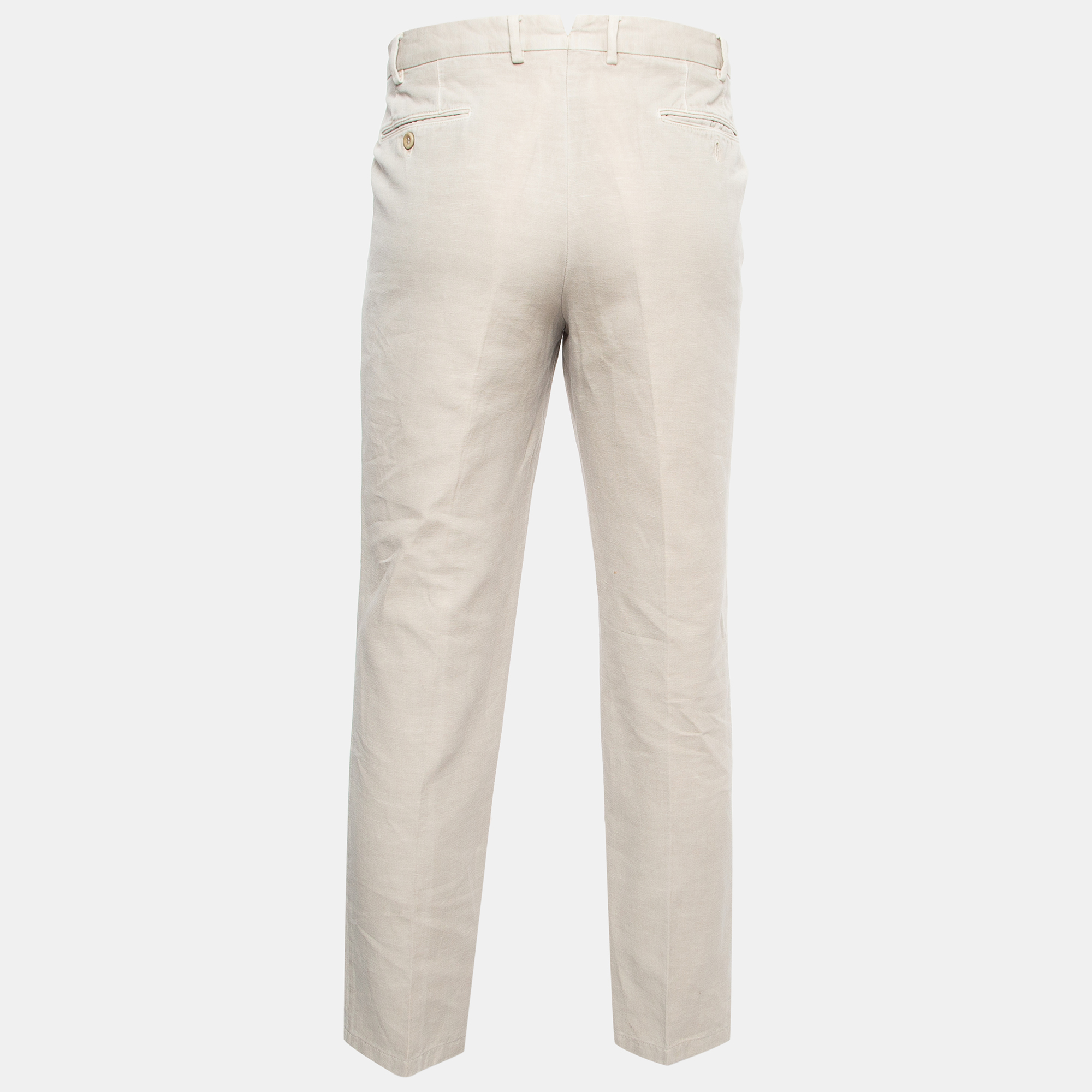 

Loro Piana Beige Linen Blend Trousers