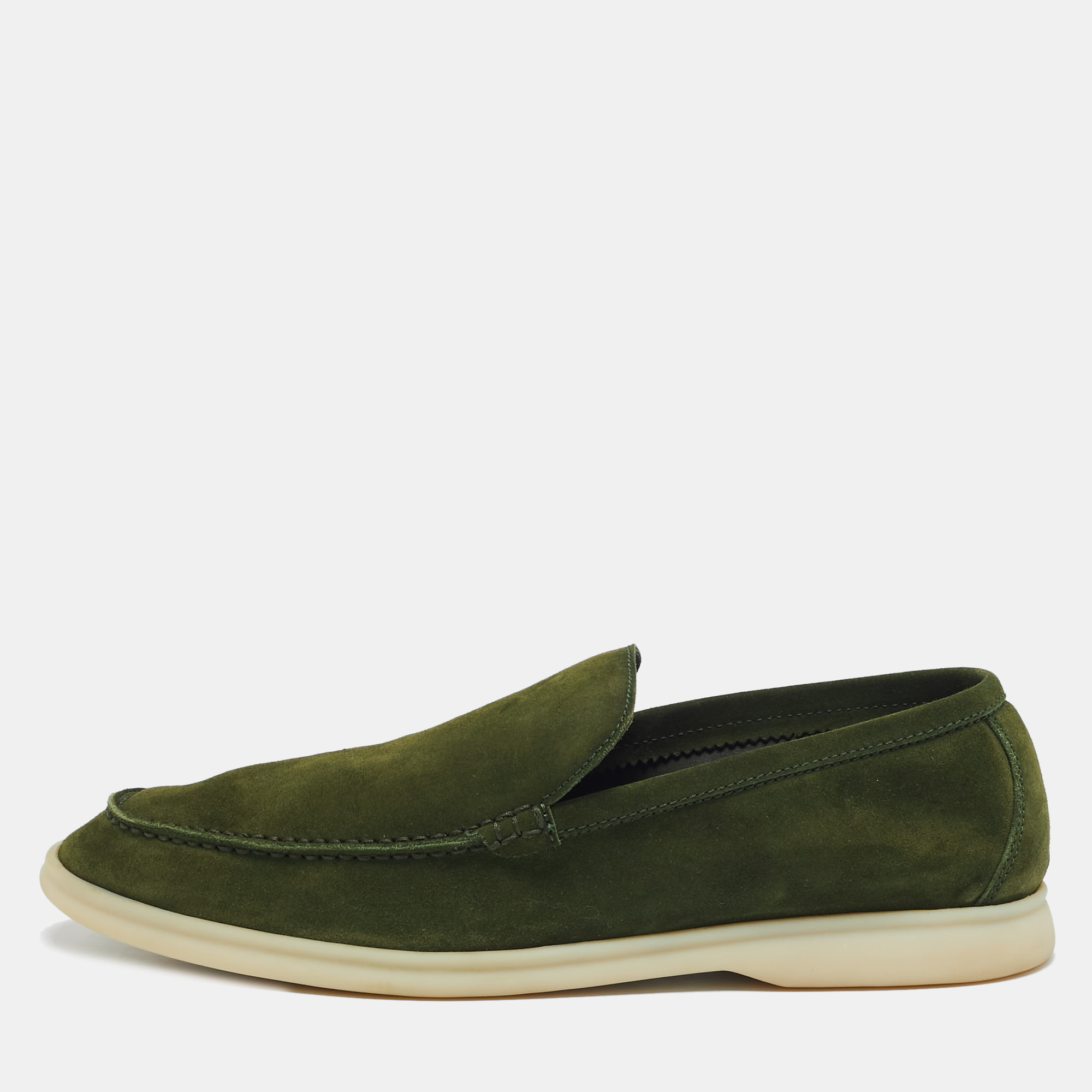 

Loro Piana Green Suede Harrods Walk Slip On Loafers Size