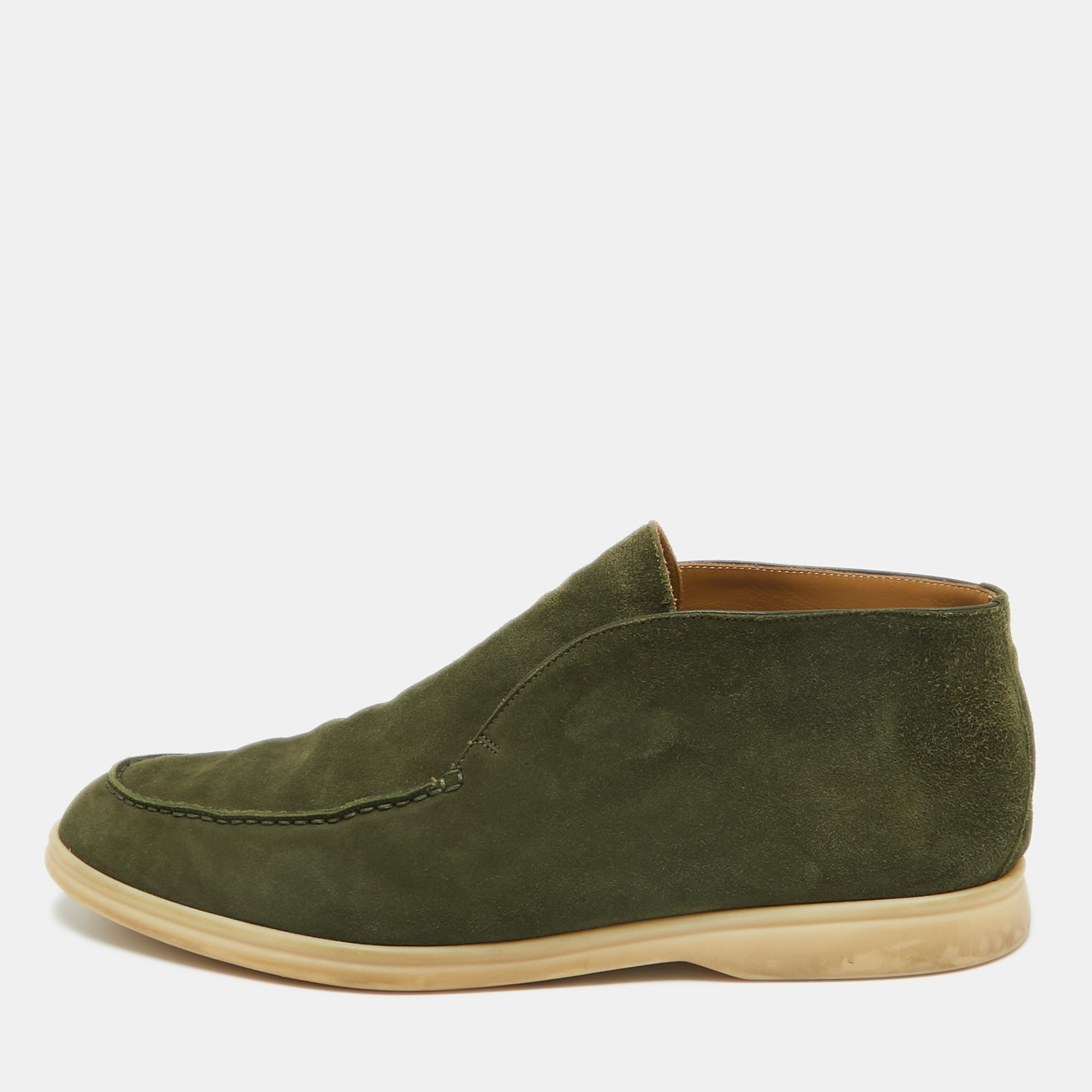 

Loro Piana Green Suede Open Walk Ankle Boots Size