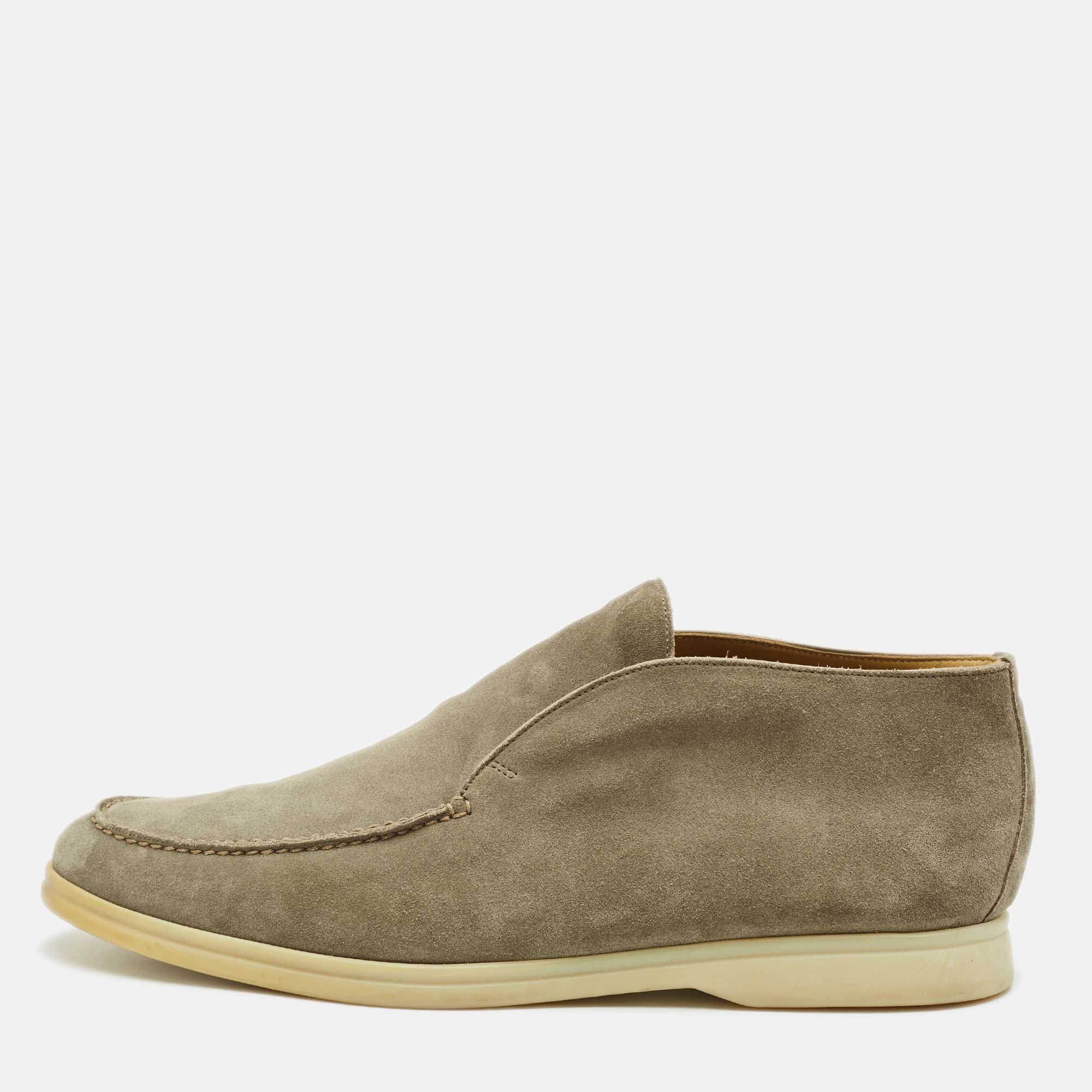 

Loro Piana Green Suede Open Walk Ankle Boots Size