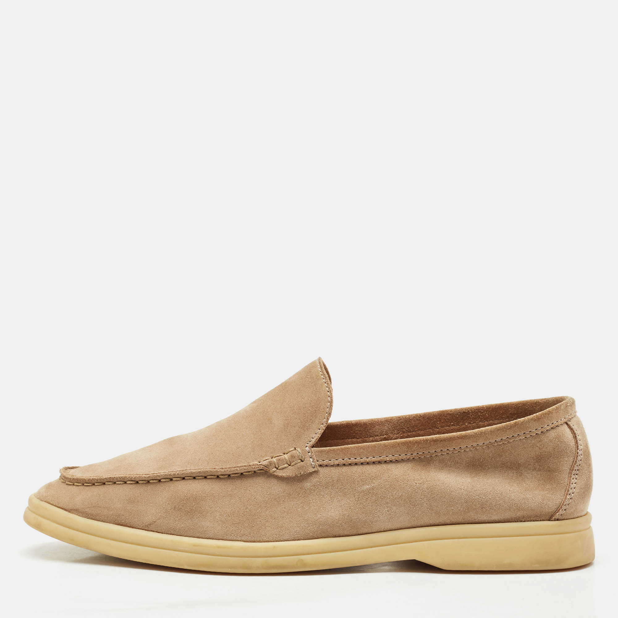 

Loro Piana Brown Suede Summer Walk Slip On Loafers Size