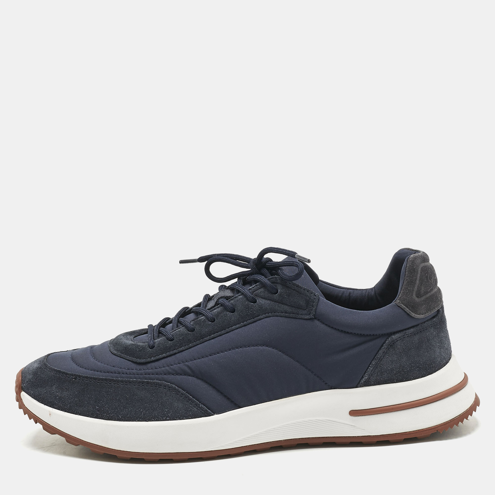 

Loro Piana Navy Blue Suede and Nylon Week End Walk Sneakers Size