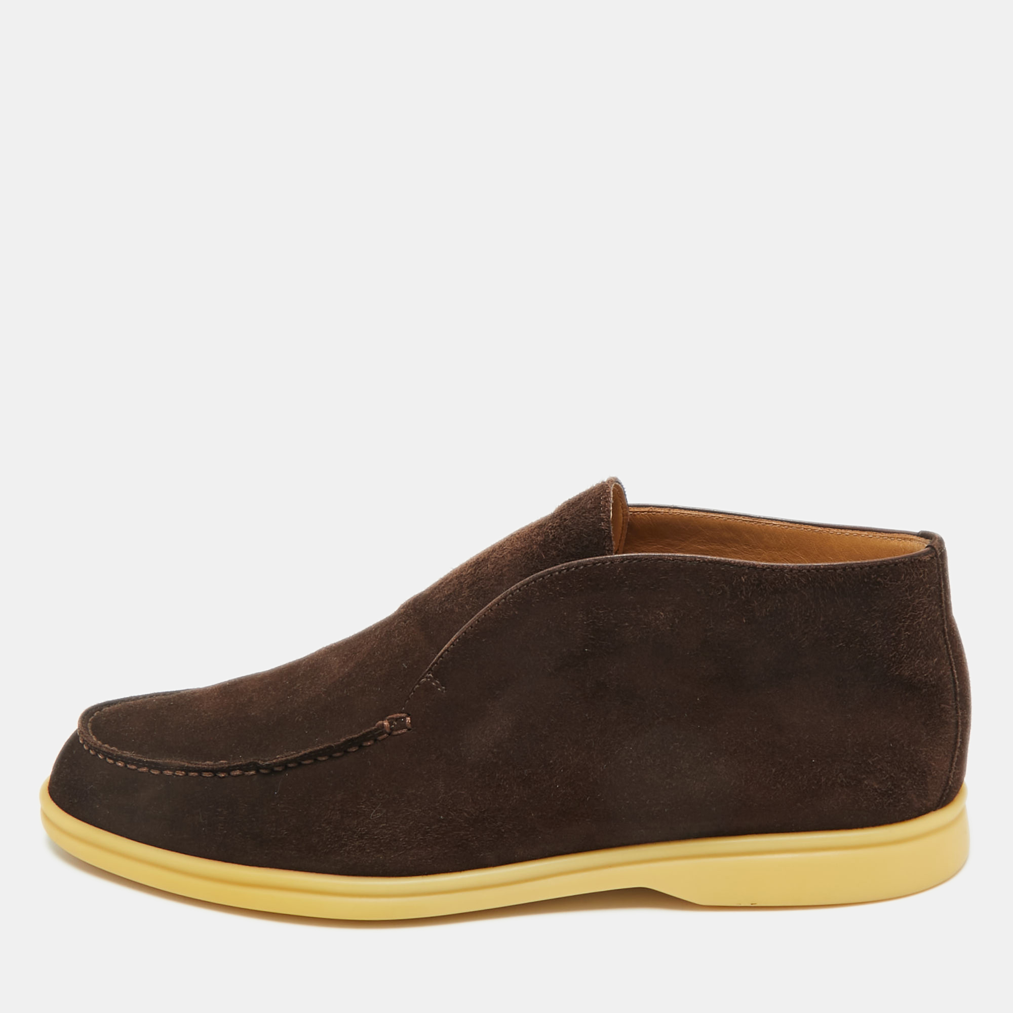 

Loro Piana Brown Suede Open Walk Ankle Length Boots Size
