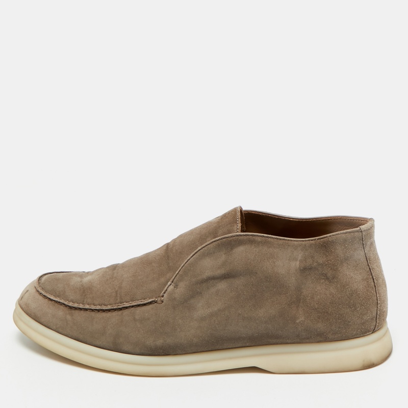 Loro Piana Brown Suede Open Walk Ankle Length Boots Size 39