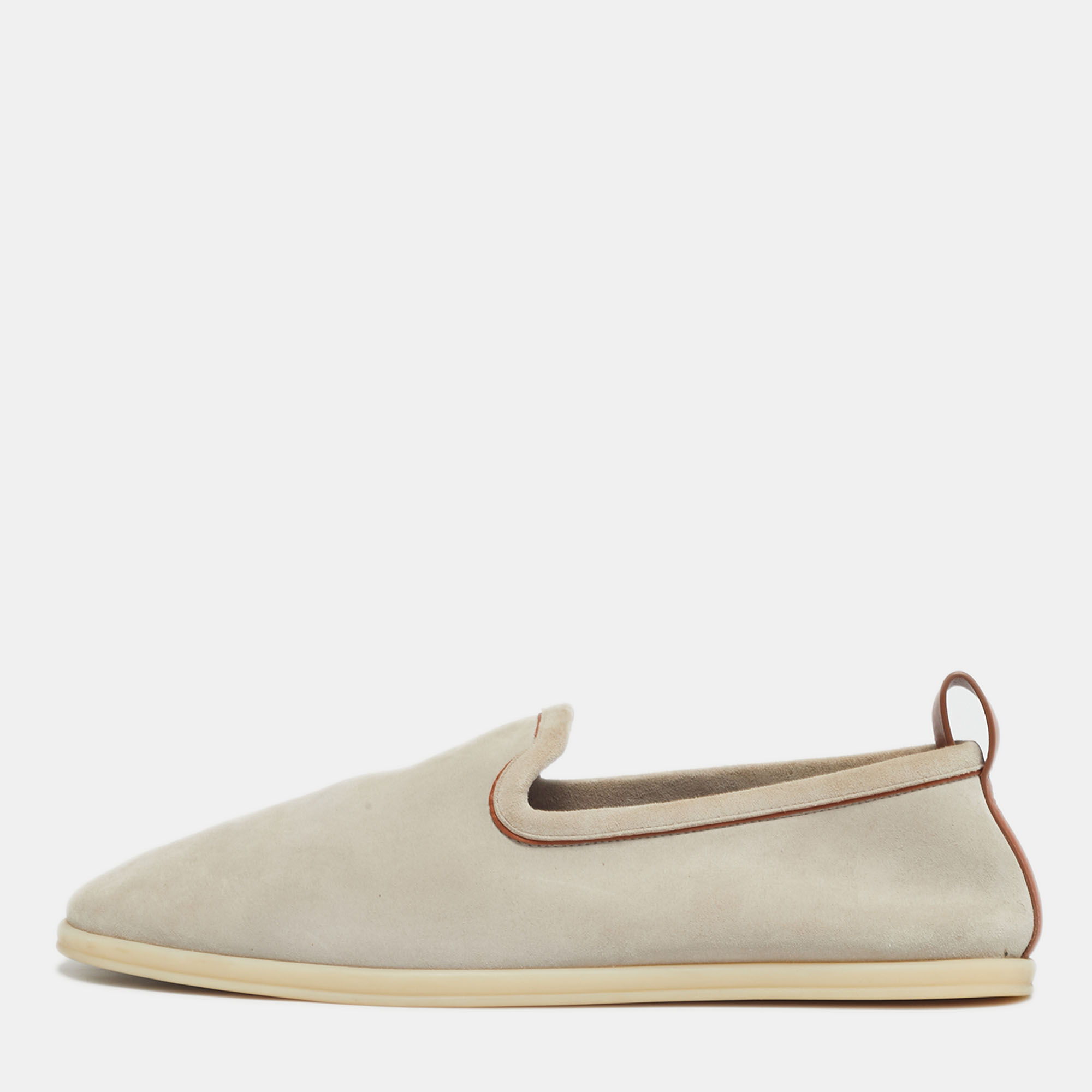 

Loro Piana Beige Leather and Suede Venice walk Loafers Size