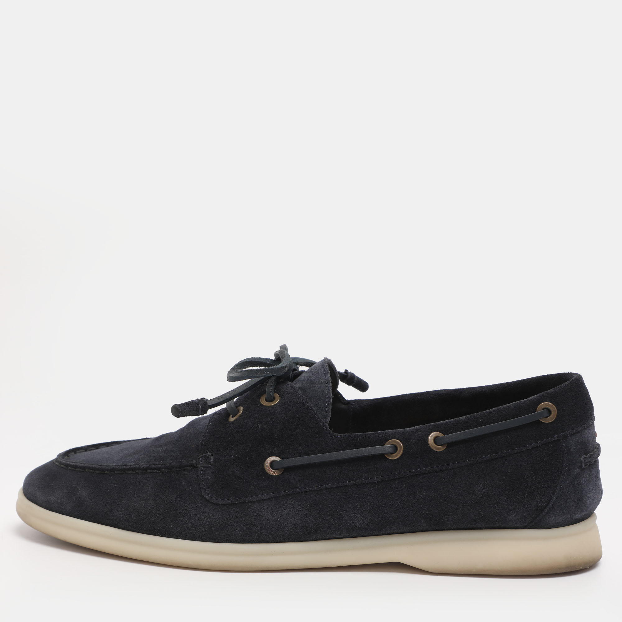 

Loro Piana Blue Suede Sea Sail Loafers Size 41.5