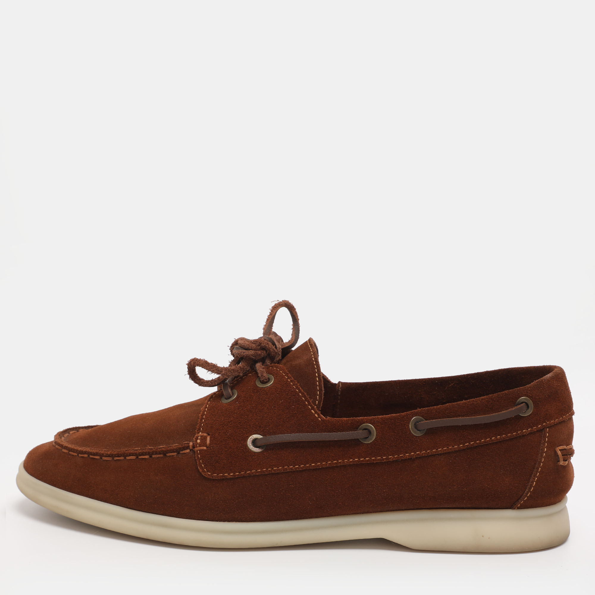 

Loro Piana Brown Suede Sea Sail Loafers Size 41