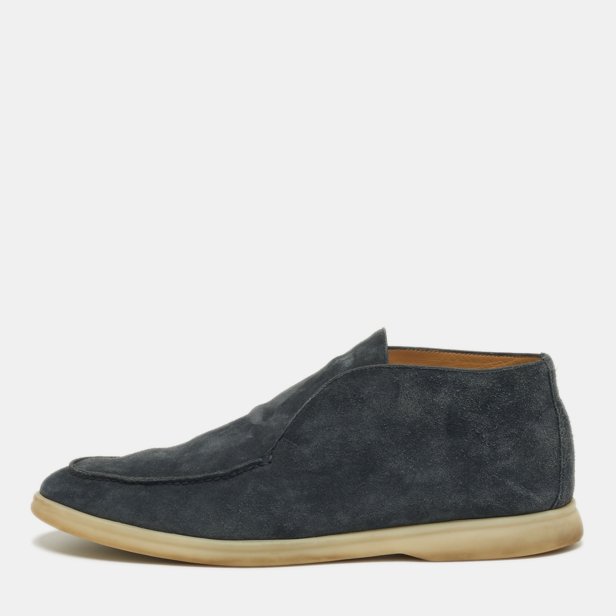 

Loro Piana Open Walk Size  Navy Blue Suede Boots