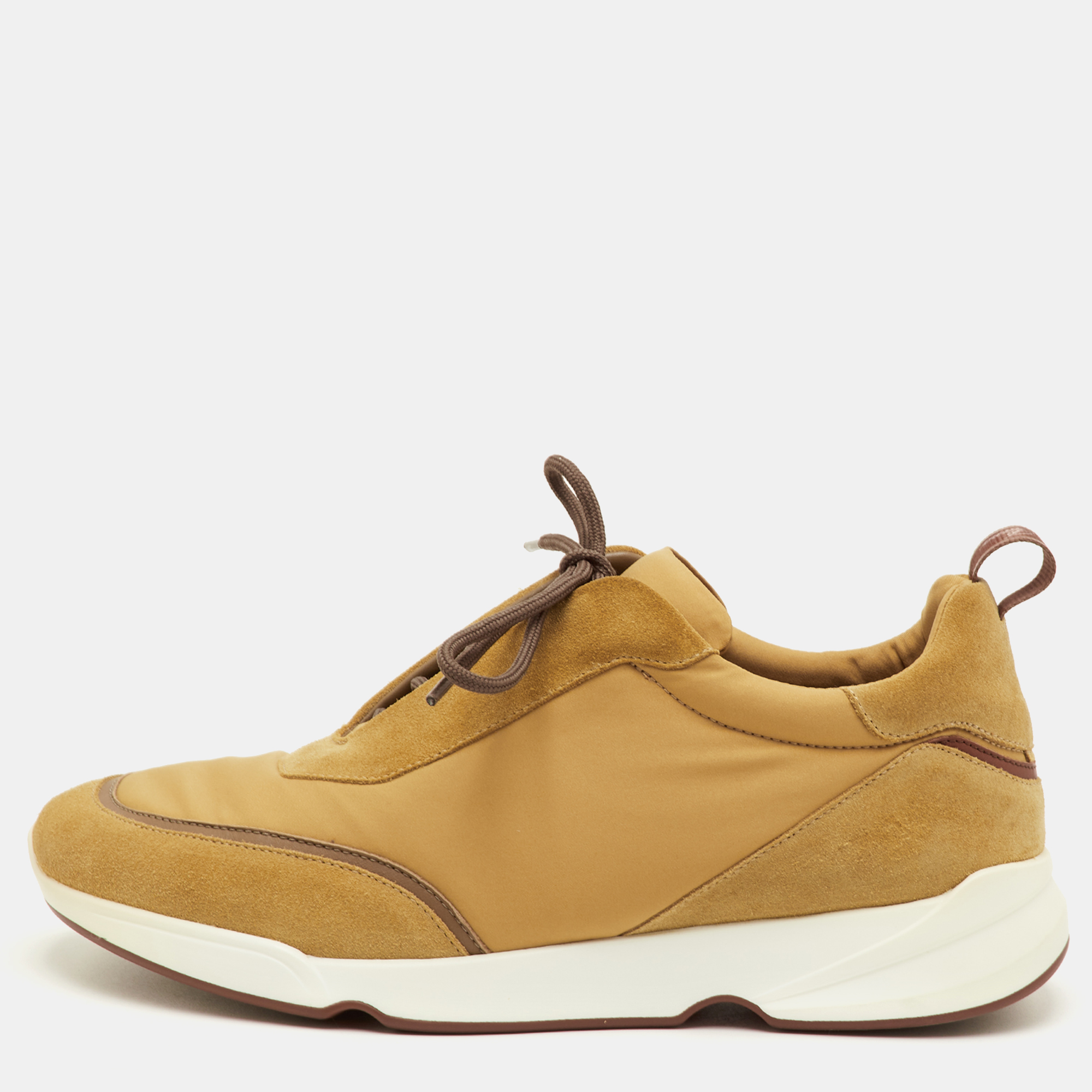

Loro Piana Modular Walk Size  Yellow Suede and Fabric Low Top Sneakers