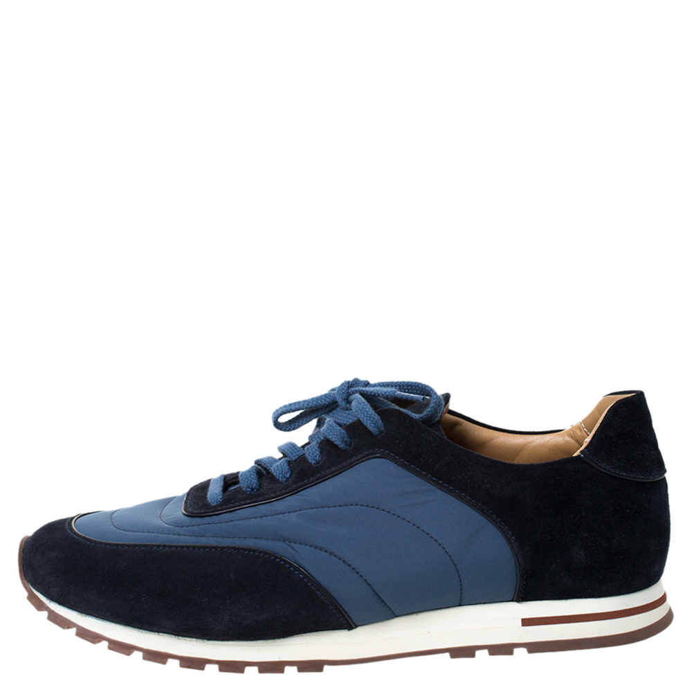 

Loro Piana Blue Suede And Nylon Low Top Sneakers Size