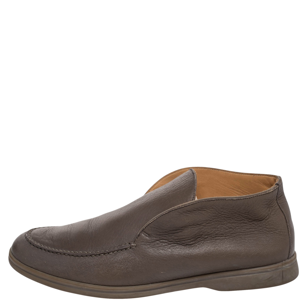 

Loro Piana Brown Leather Open Walk Ankle Boots Size