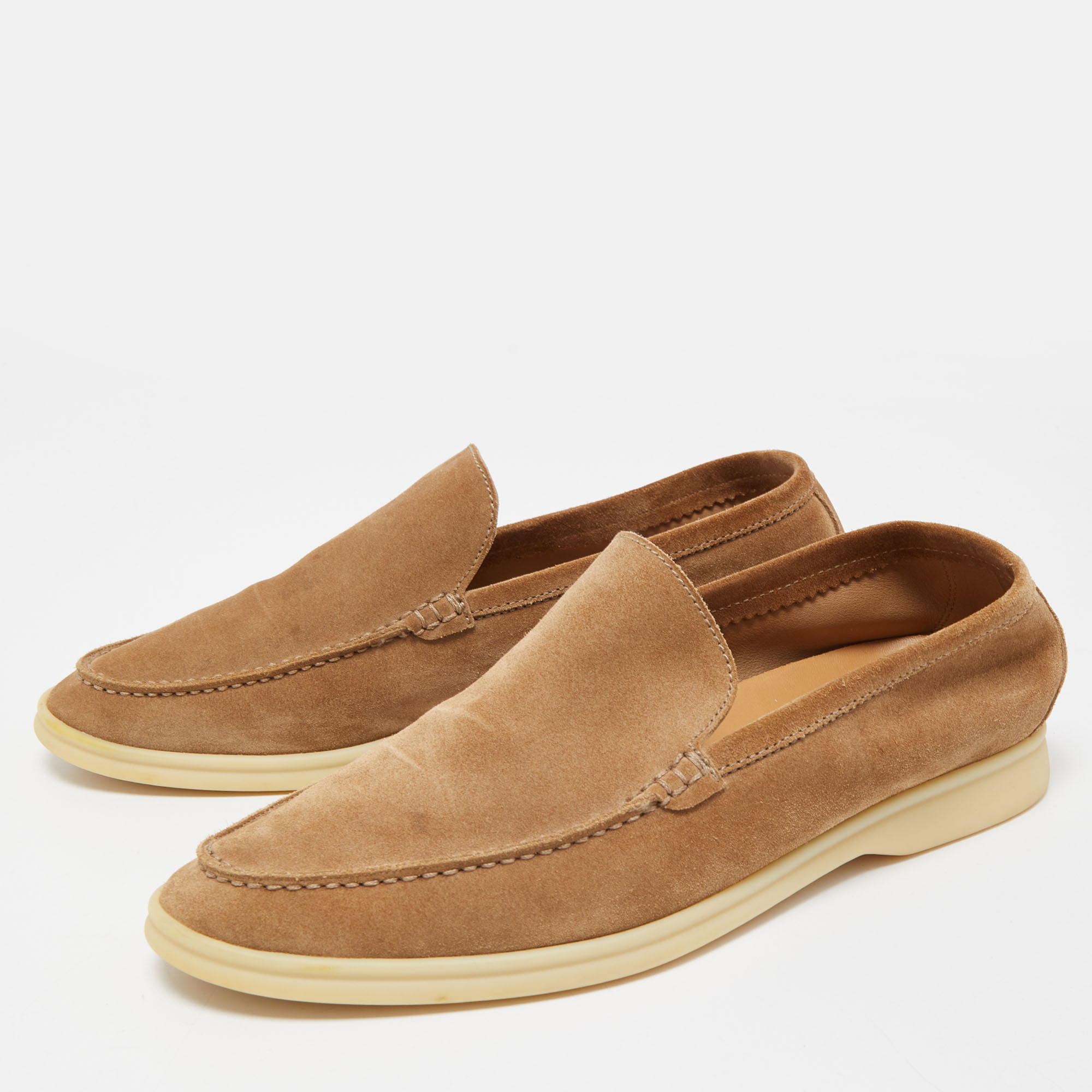 

Loro Piana Brown Suede Summer Walk Loafers Size