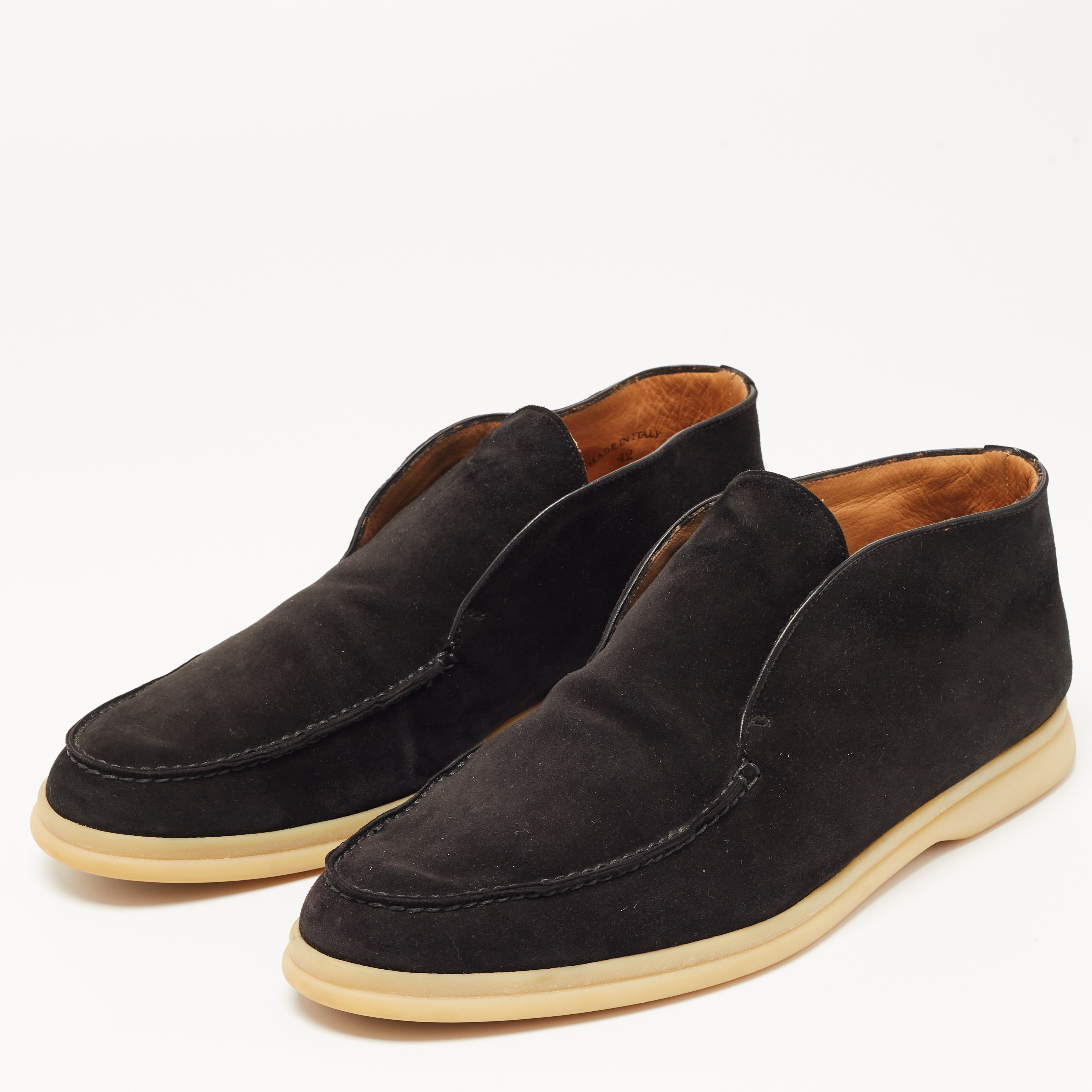 

Loro Piana Black Suede Open Walk Boots Size