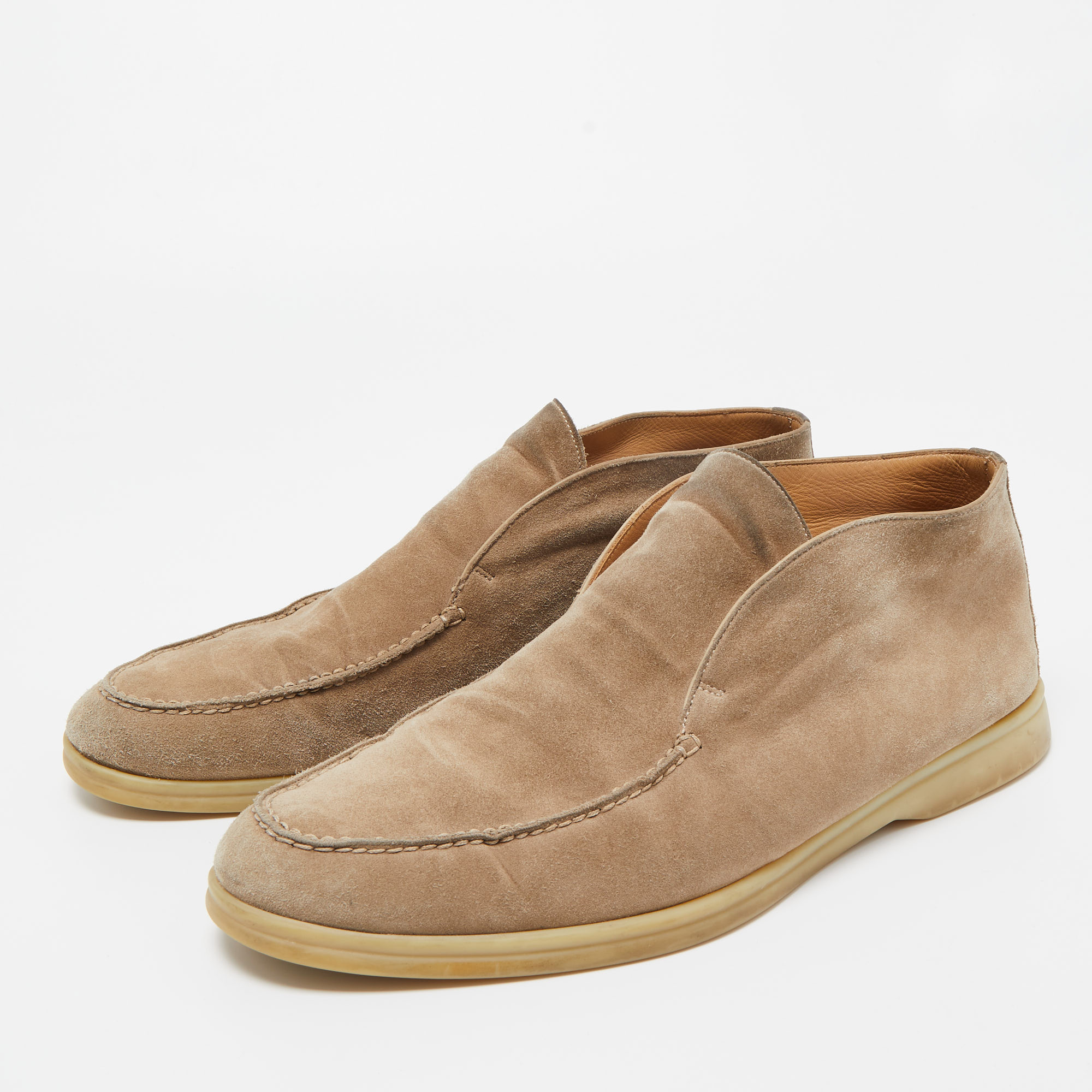 

Loro Piana Beige Suede Open Walk Chukka Boots Size