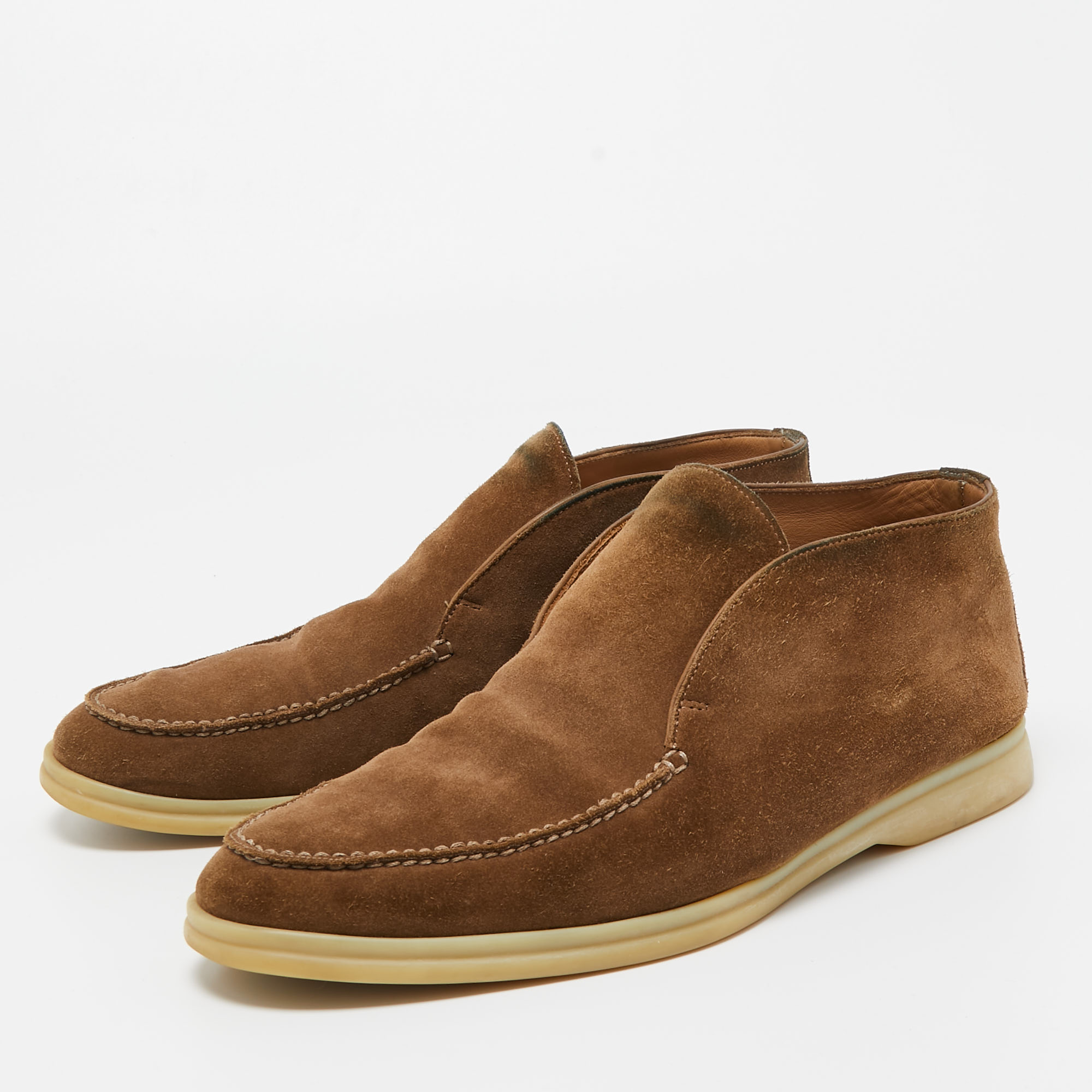 

Loro Piana Brown Suede Summer Walk Loafers Size
