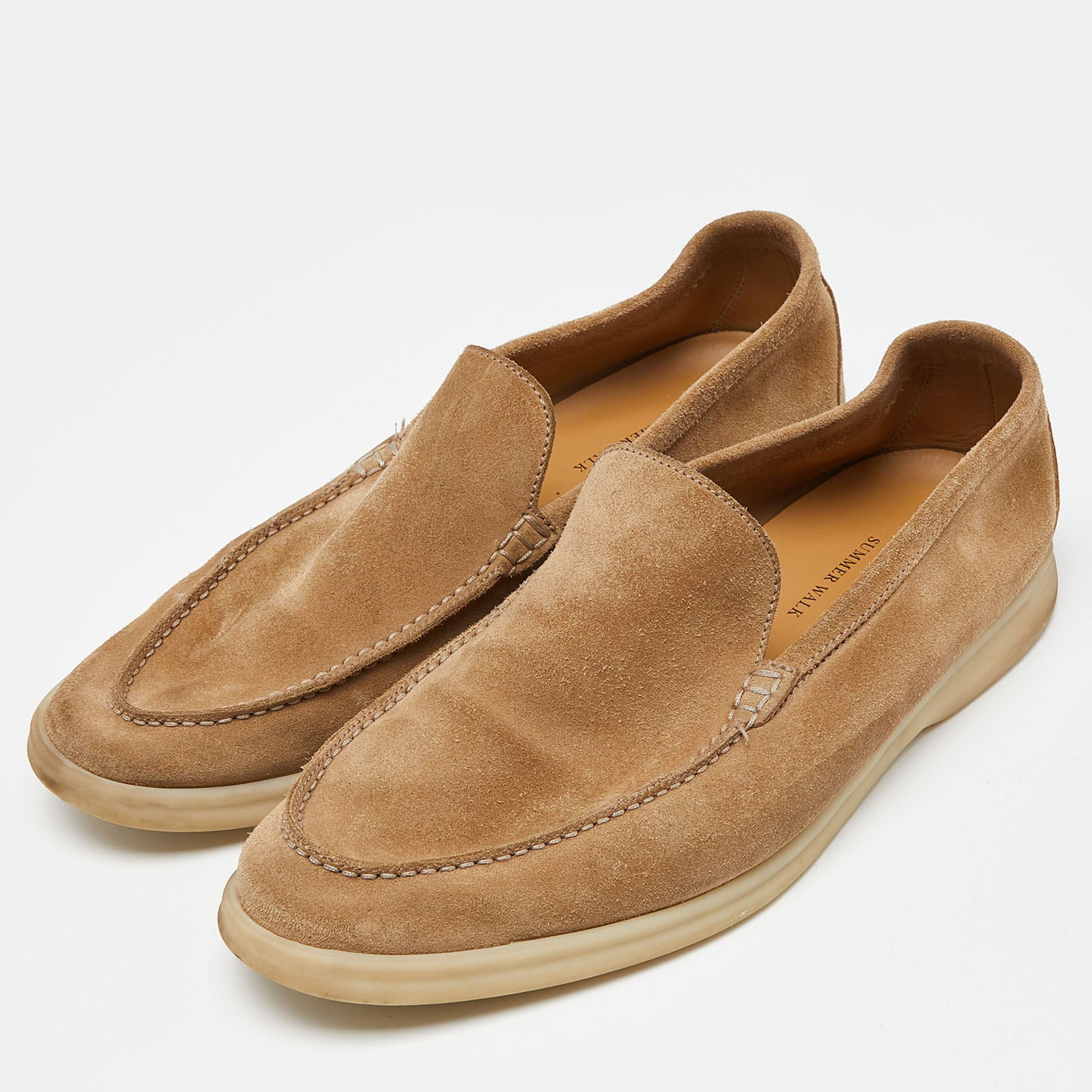 

Loro Piana Brown Suede Summer Walk Loafers Size