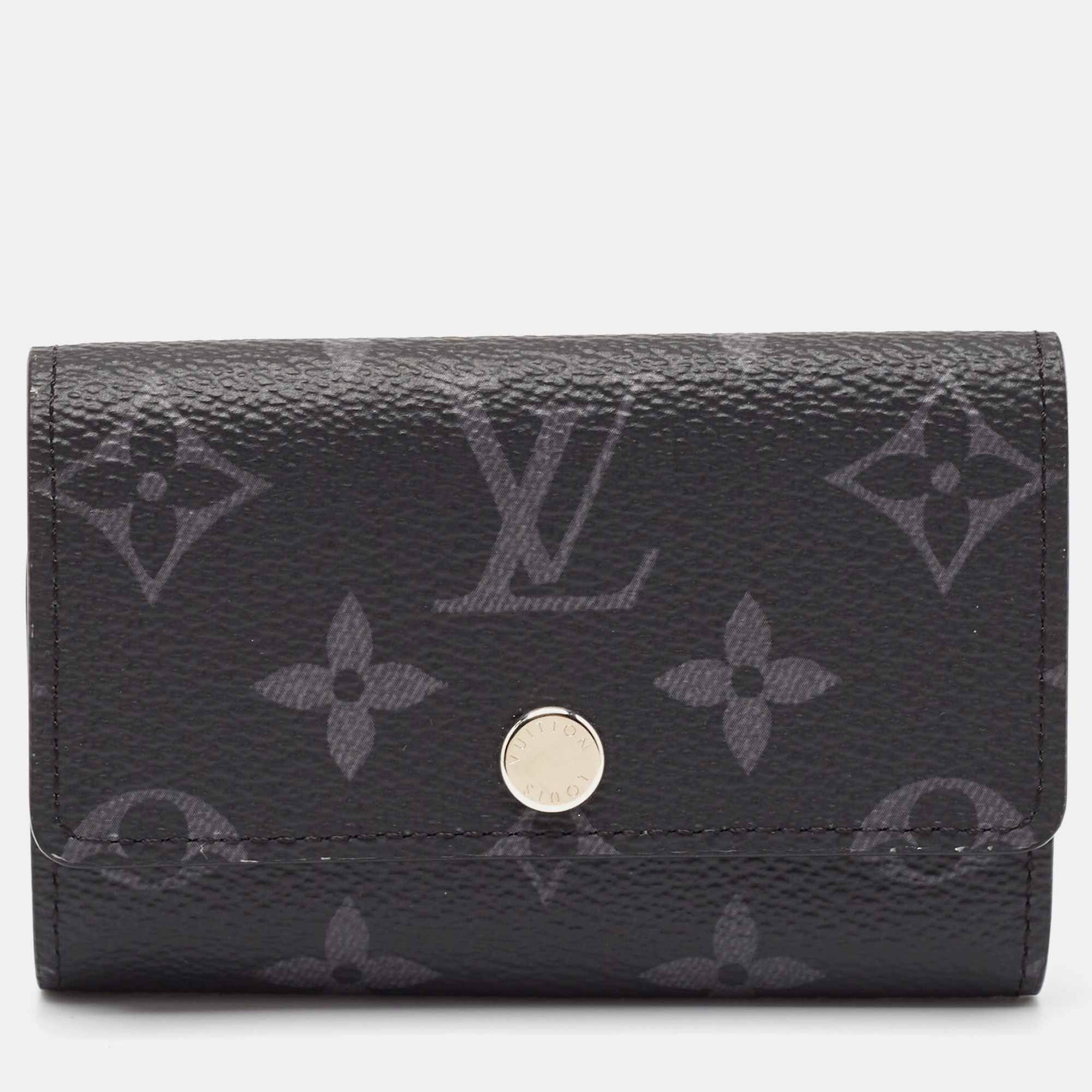 

Louis Vuitton Monogram Eclipse Canvas 6 Key Holder, Black