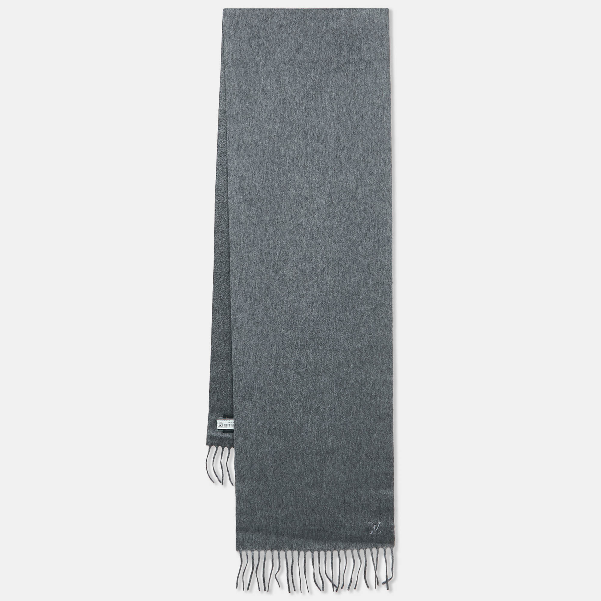 

Louis Vuitton Grey Cashmere Jhelam Scarf