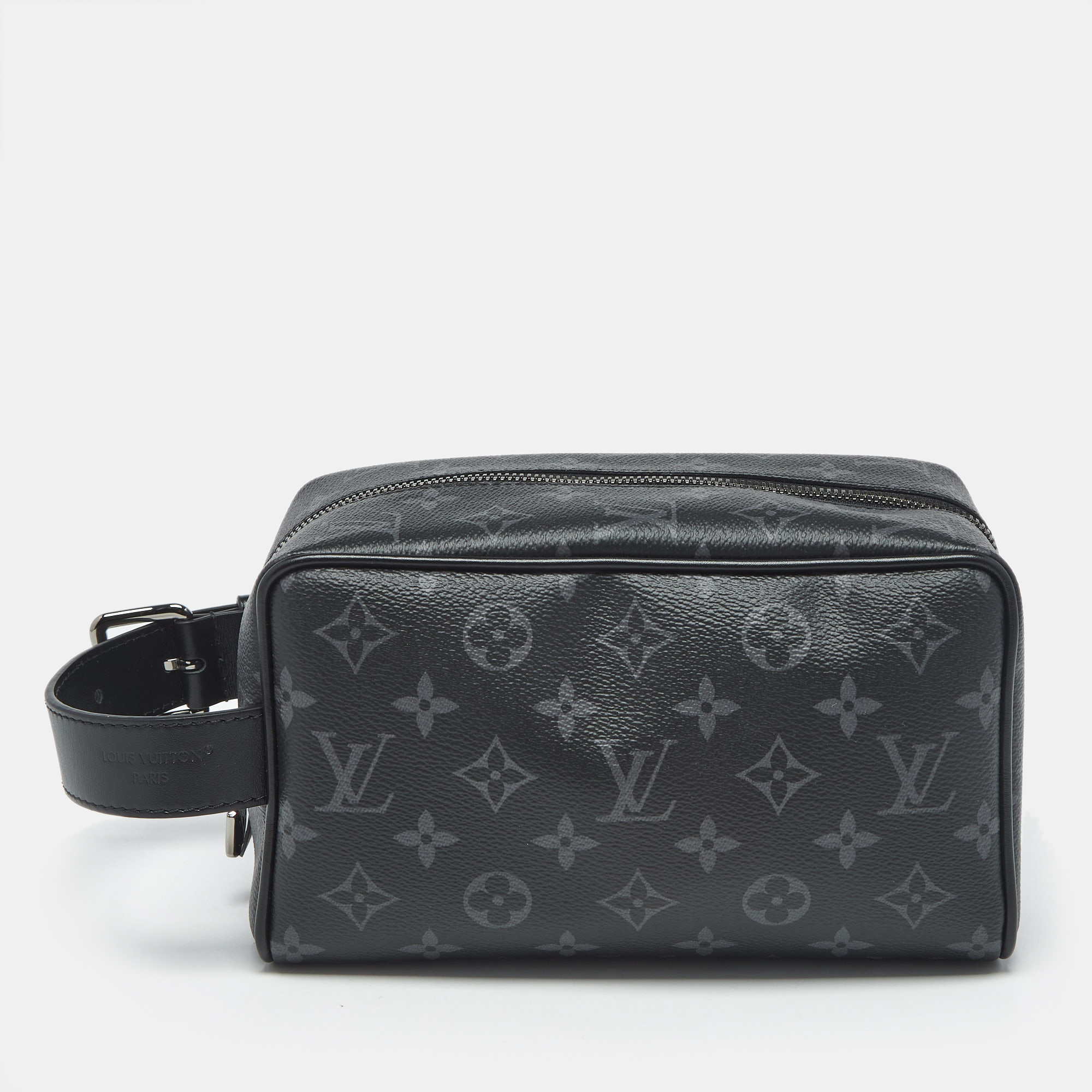 

Louis Vuitton Monogram Eclipse Canvas Locker Dopp Kit, Black